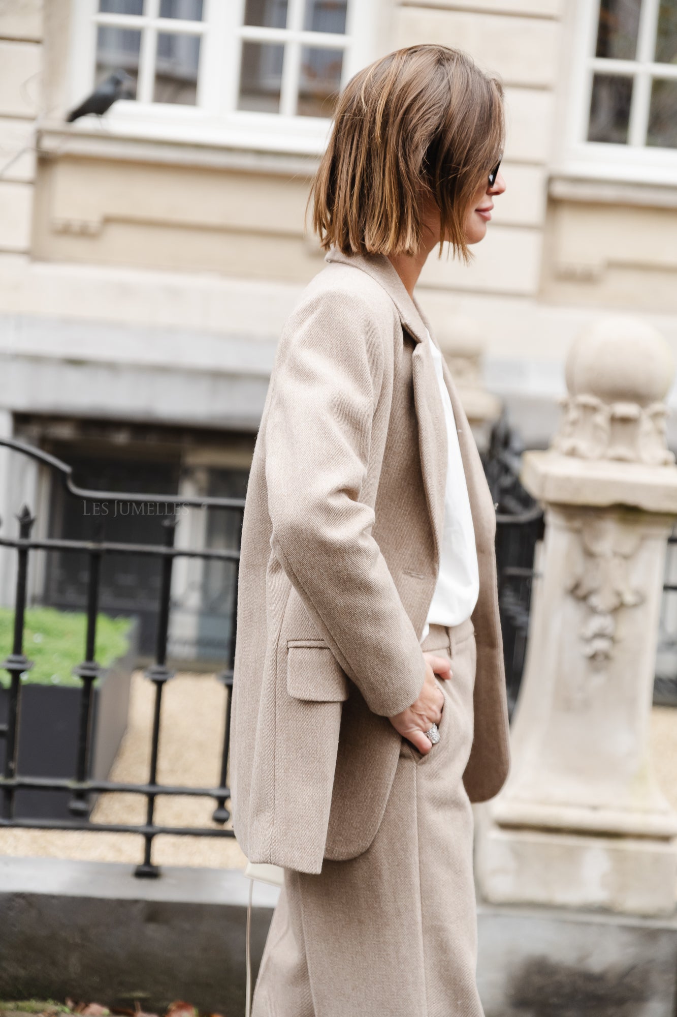 SLFBritt LS oversize blazer cornstalk