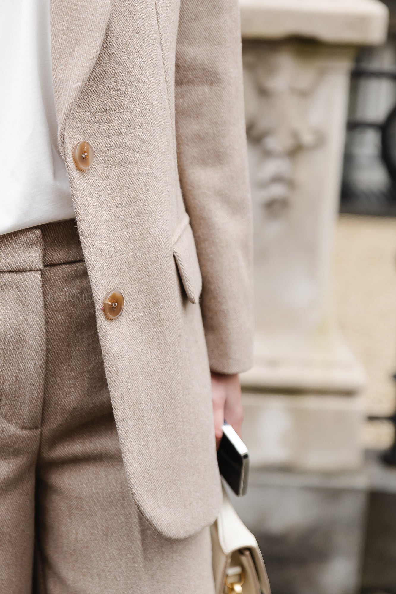 SLFBritt LS oversize blazer cornstalk