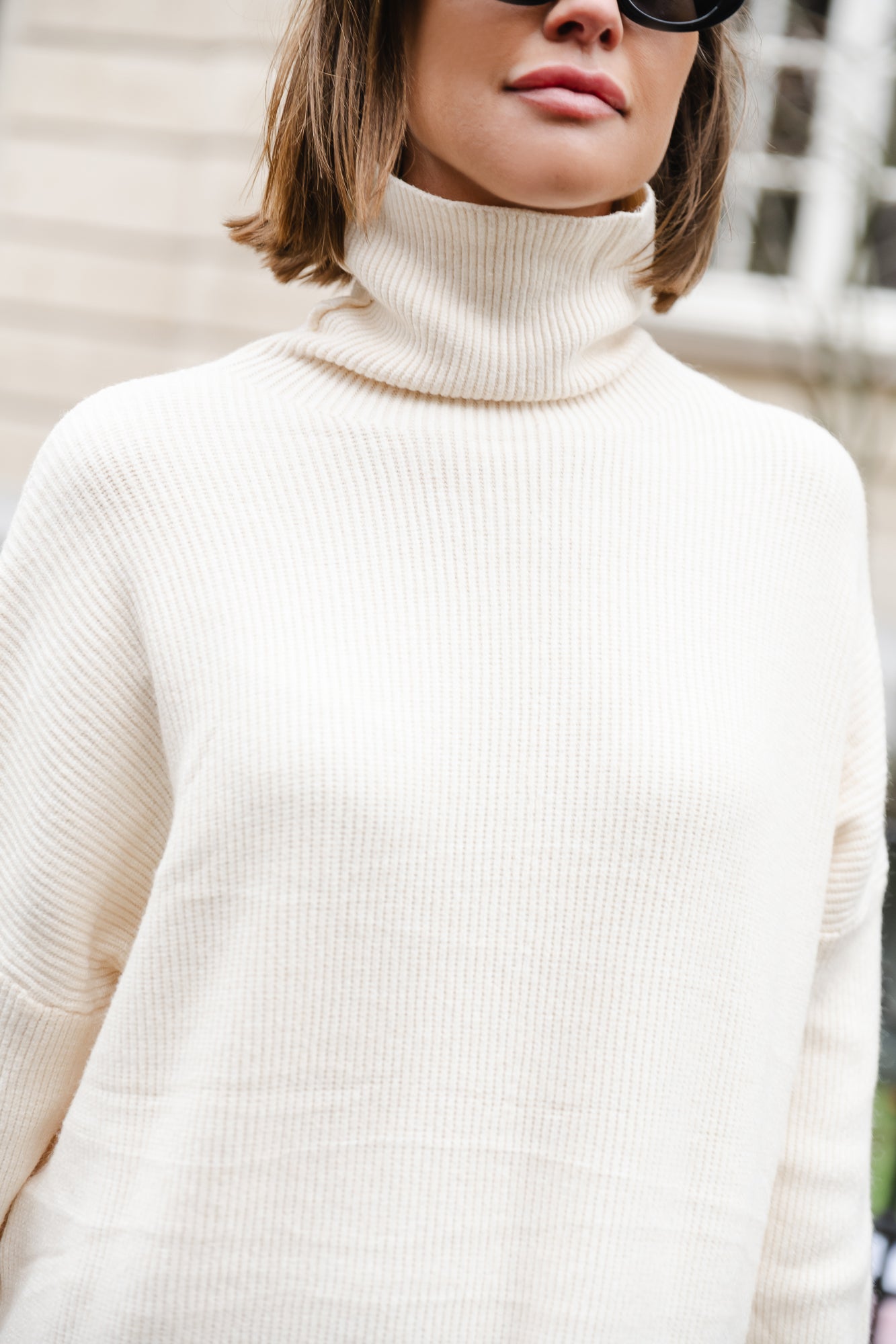 <tc>Reese Rollkragen-Strickkleid ecru</tc>