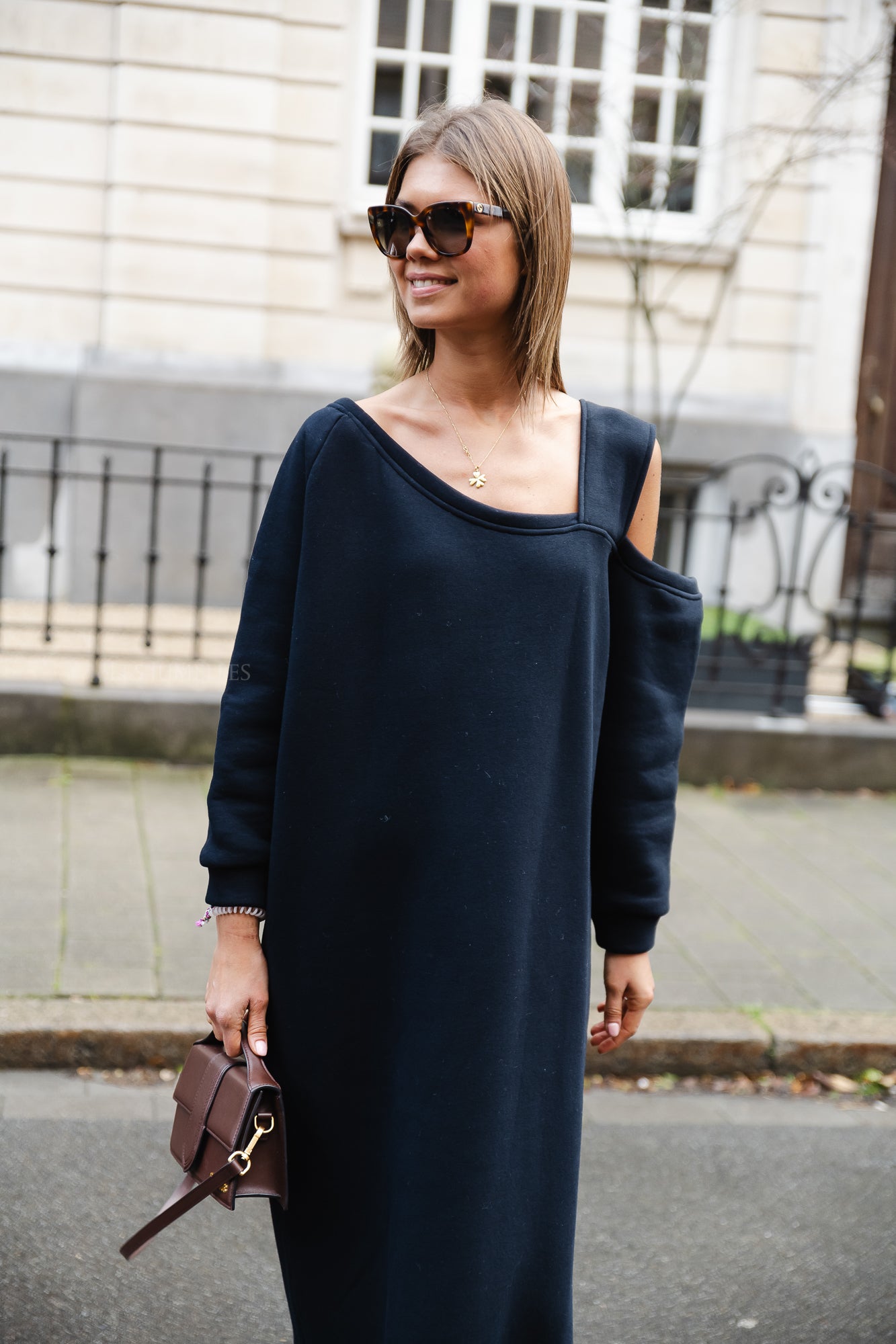 Kyoto sweater dress navy blue