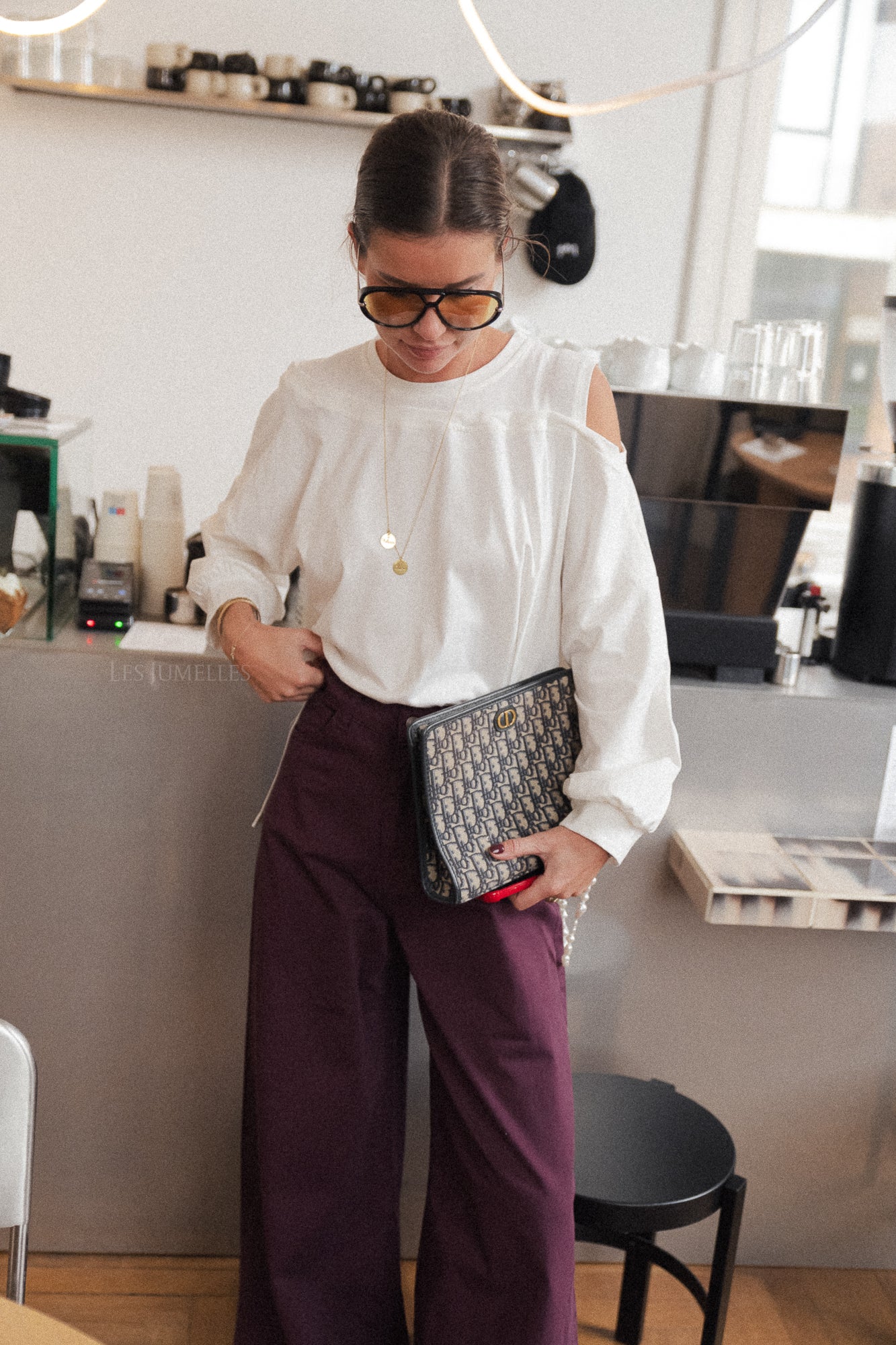 Top asymétrique Kate blanc cassé