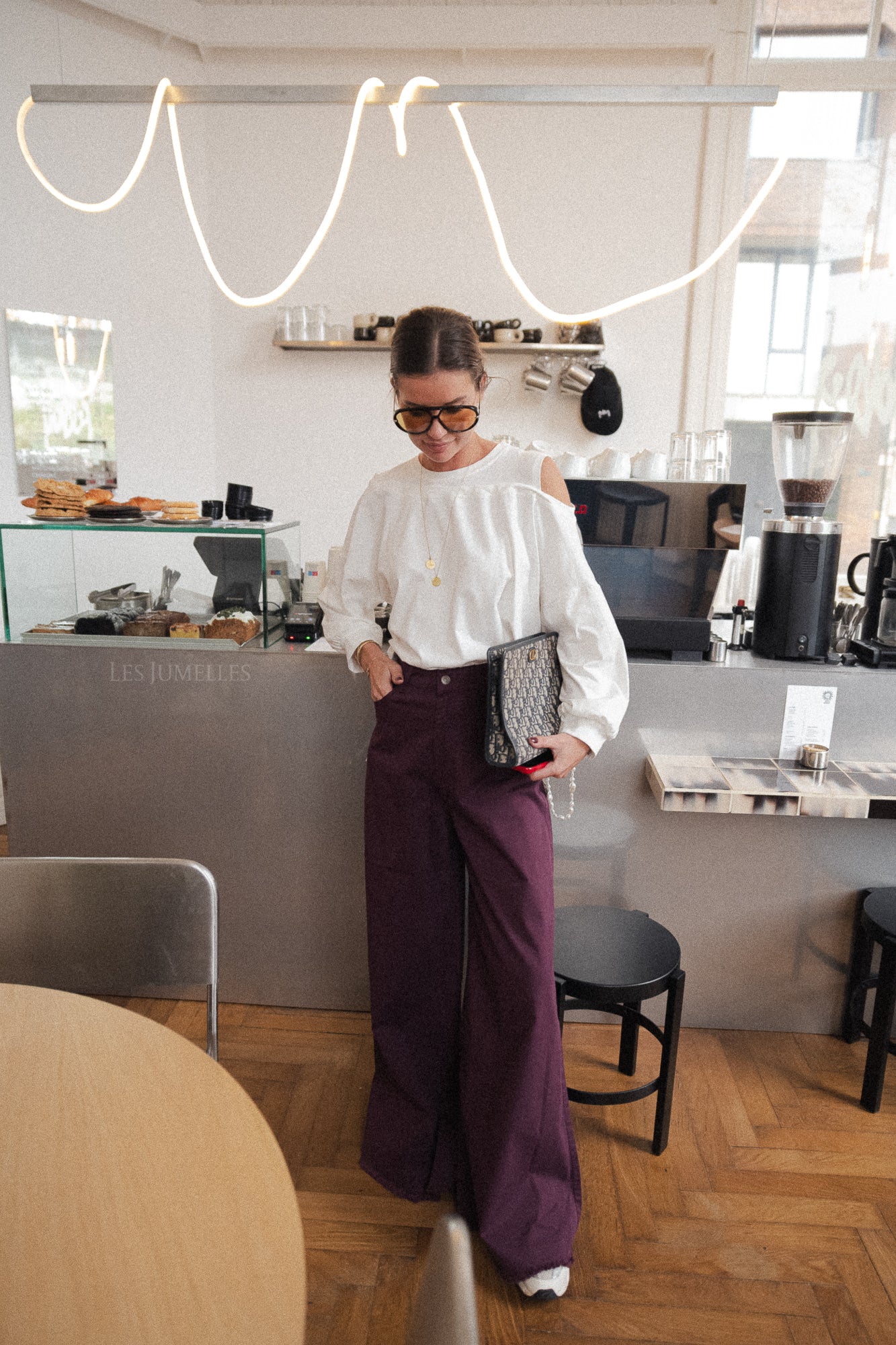 Top asymétrique Kate blanc cassé