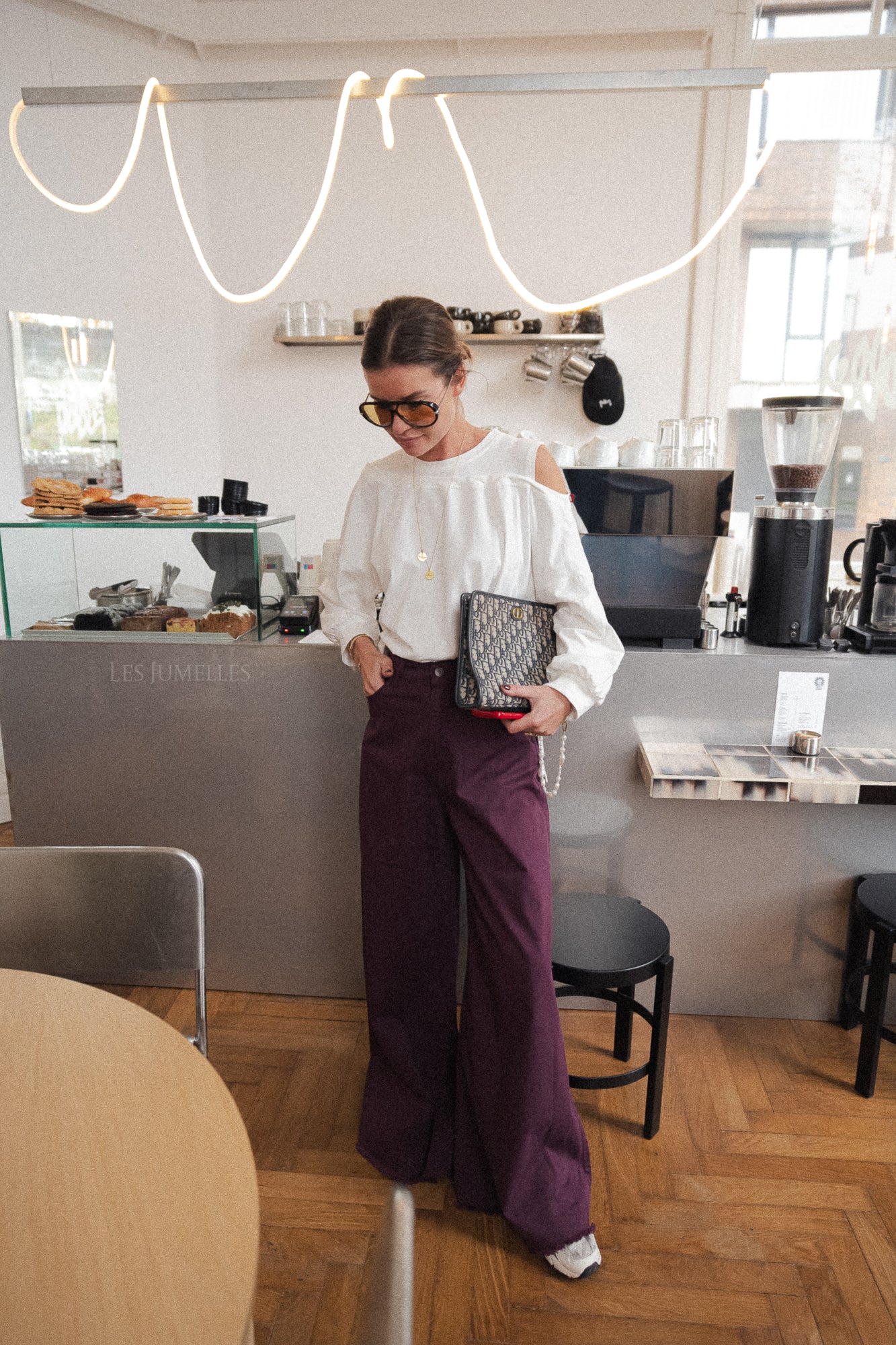 Top asymétrique Kate blanc cassé