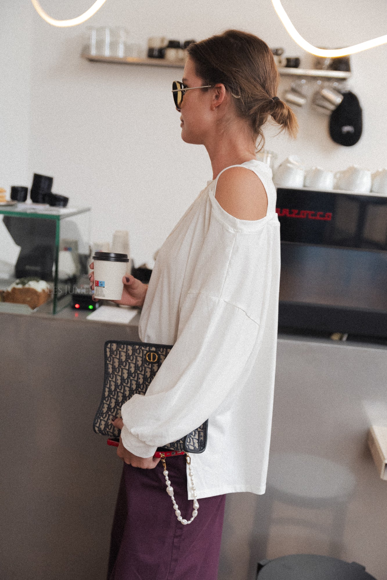 Top asymétrique Kate blanc cassé