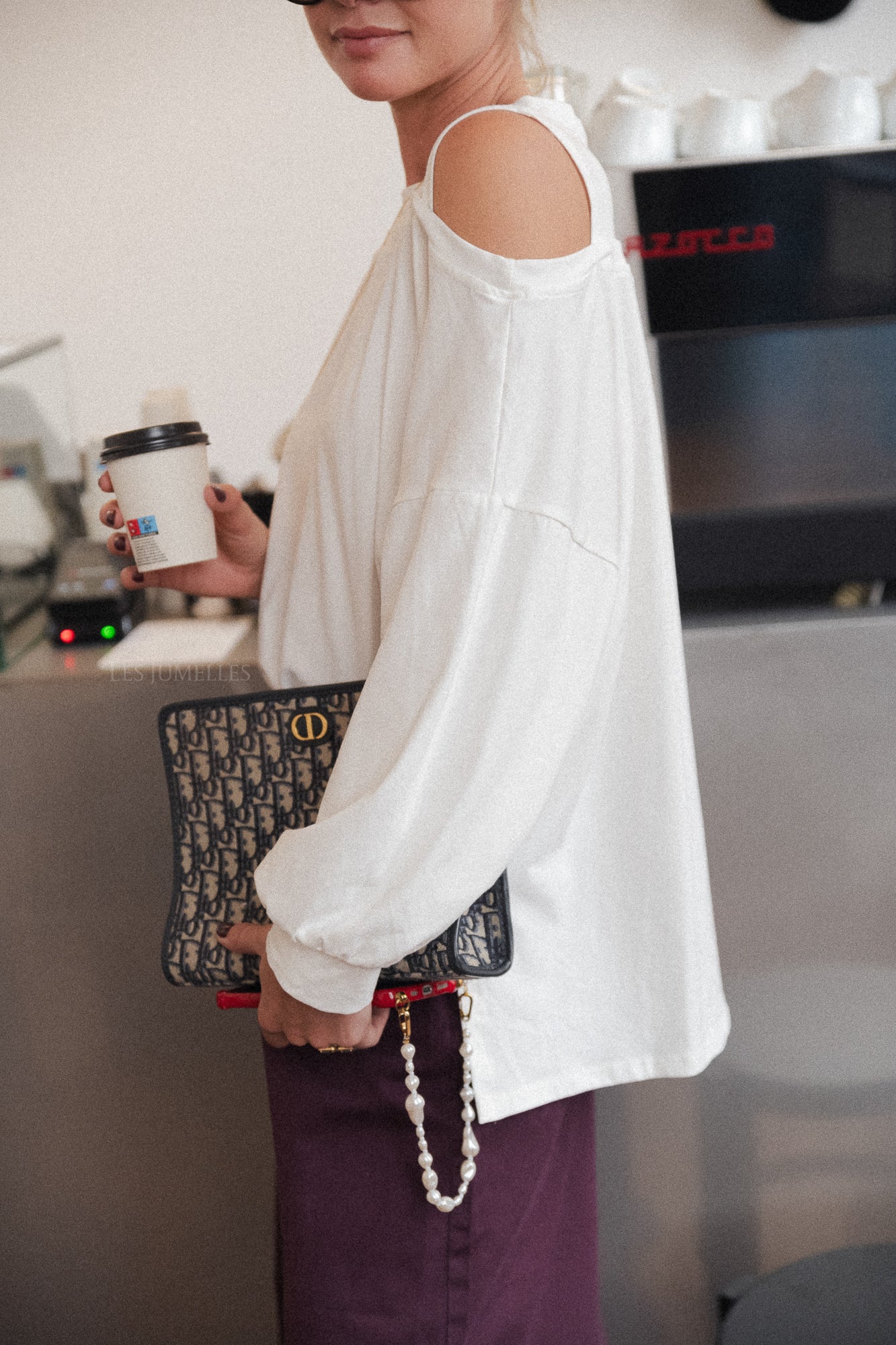 Top asymétrique Kate blanc cassé