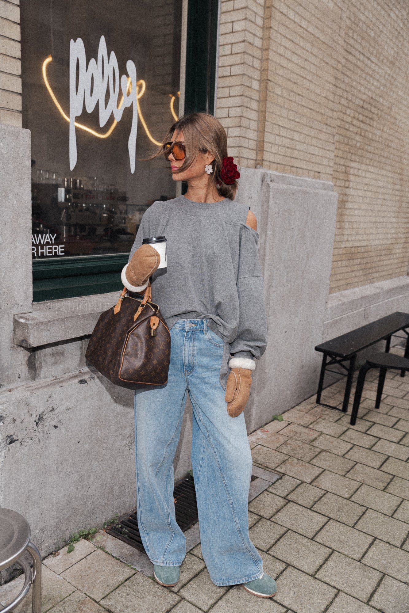 Haut asymétrique Kate grise