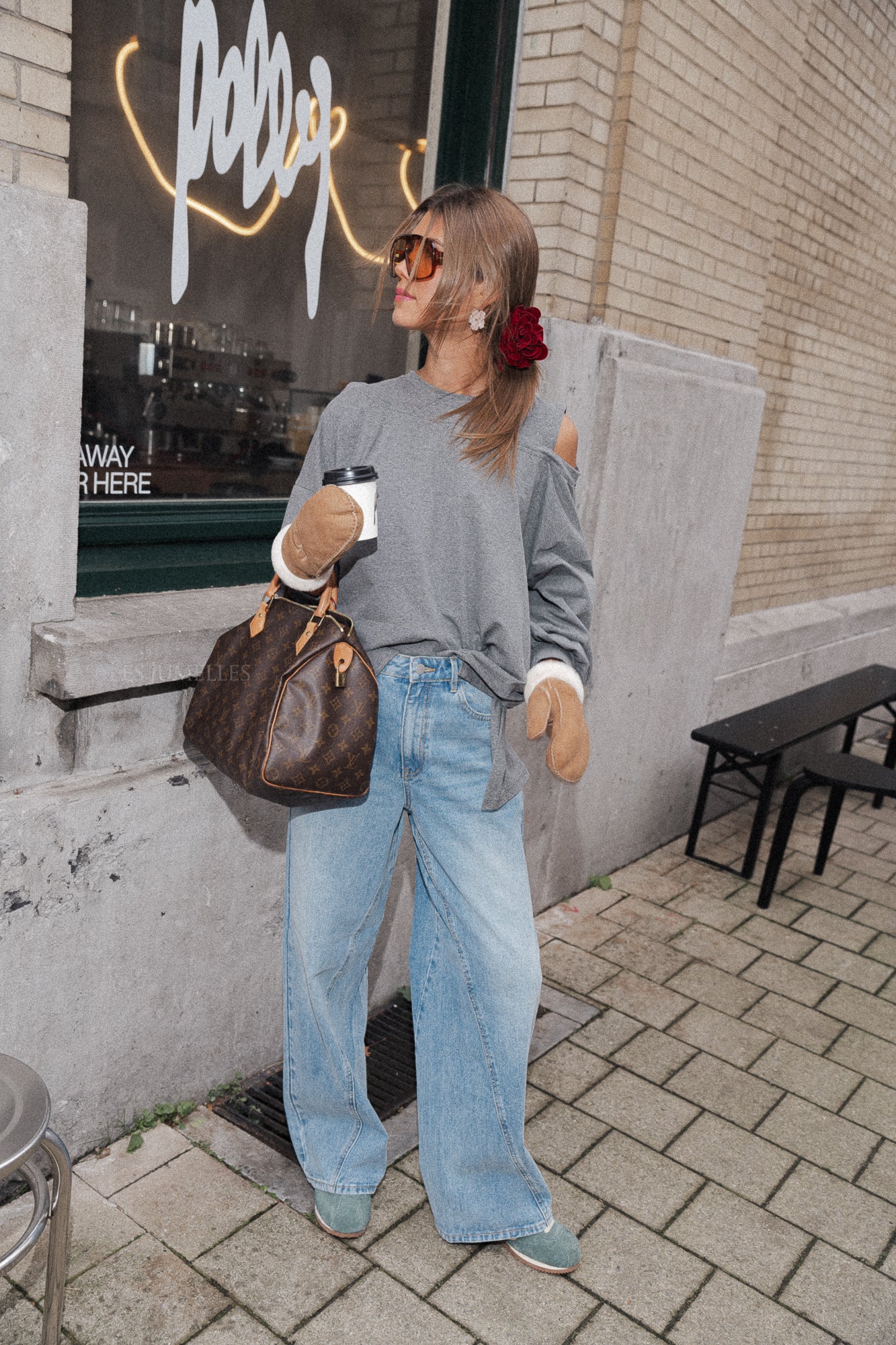 Haut asymétrique Kate grise