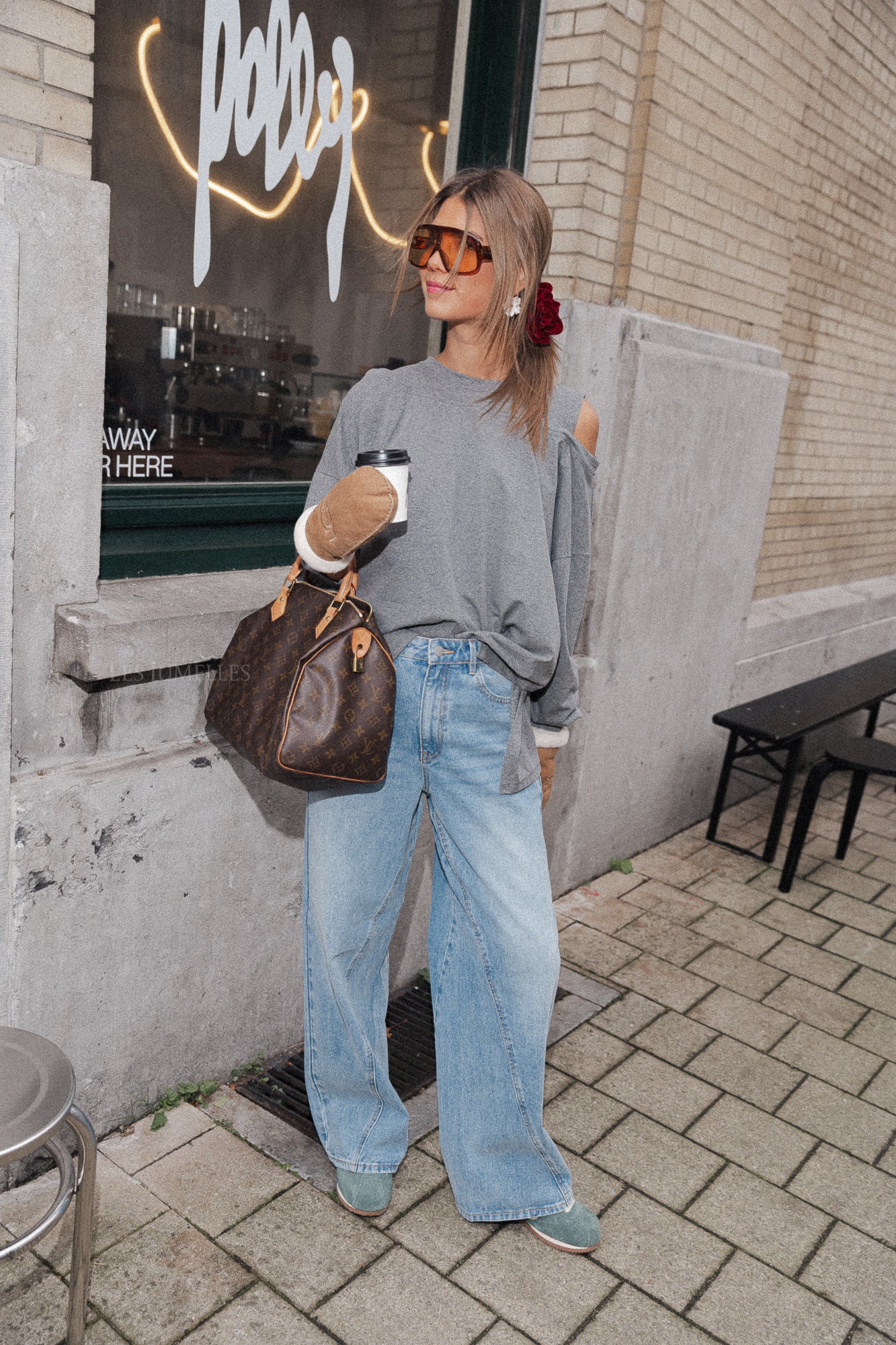 Haut asymétrique Kate grise