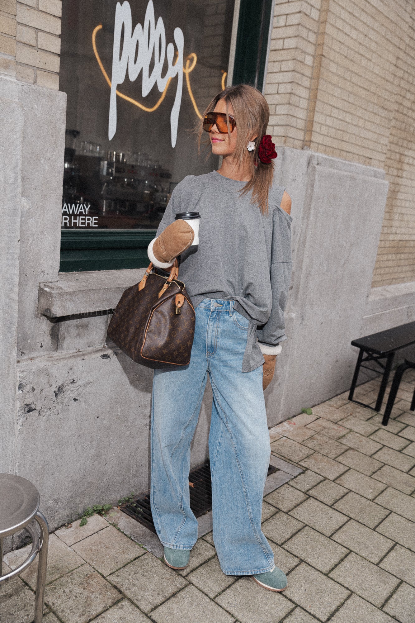Haut asymétrique Kate grise