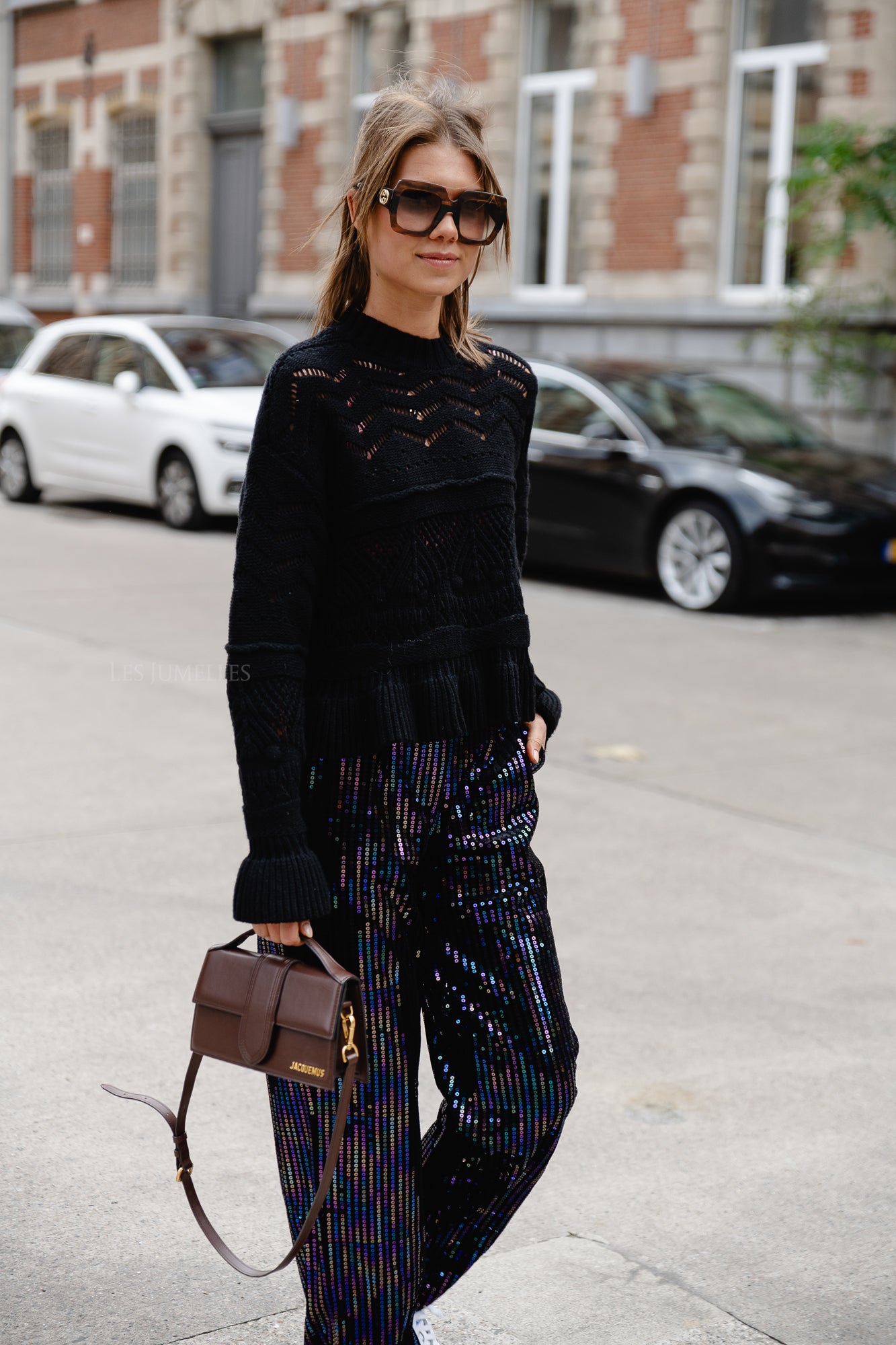 <tc>Vicarmelia tricot à col rond noir</tc>