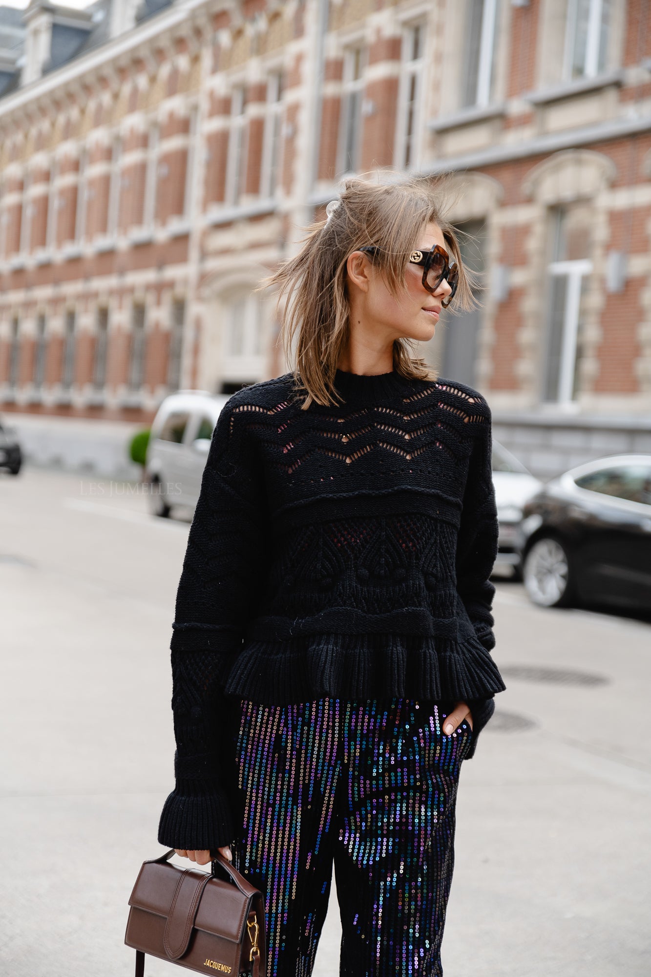 <tc>Vicarmelia tricot à col rond noir</tc>