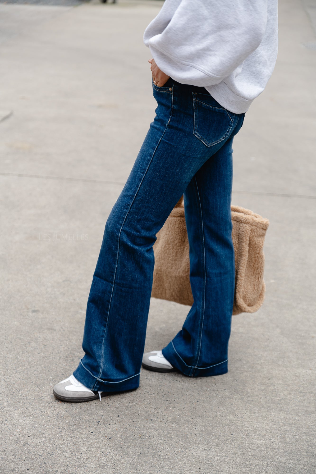 <tc>Demi Schlaghose aus Denim dunkelblau</tc>