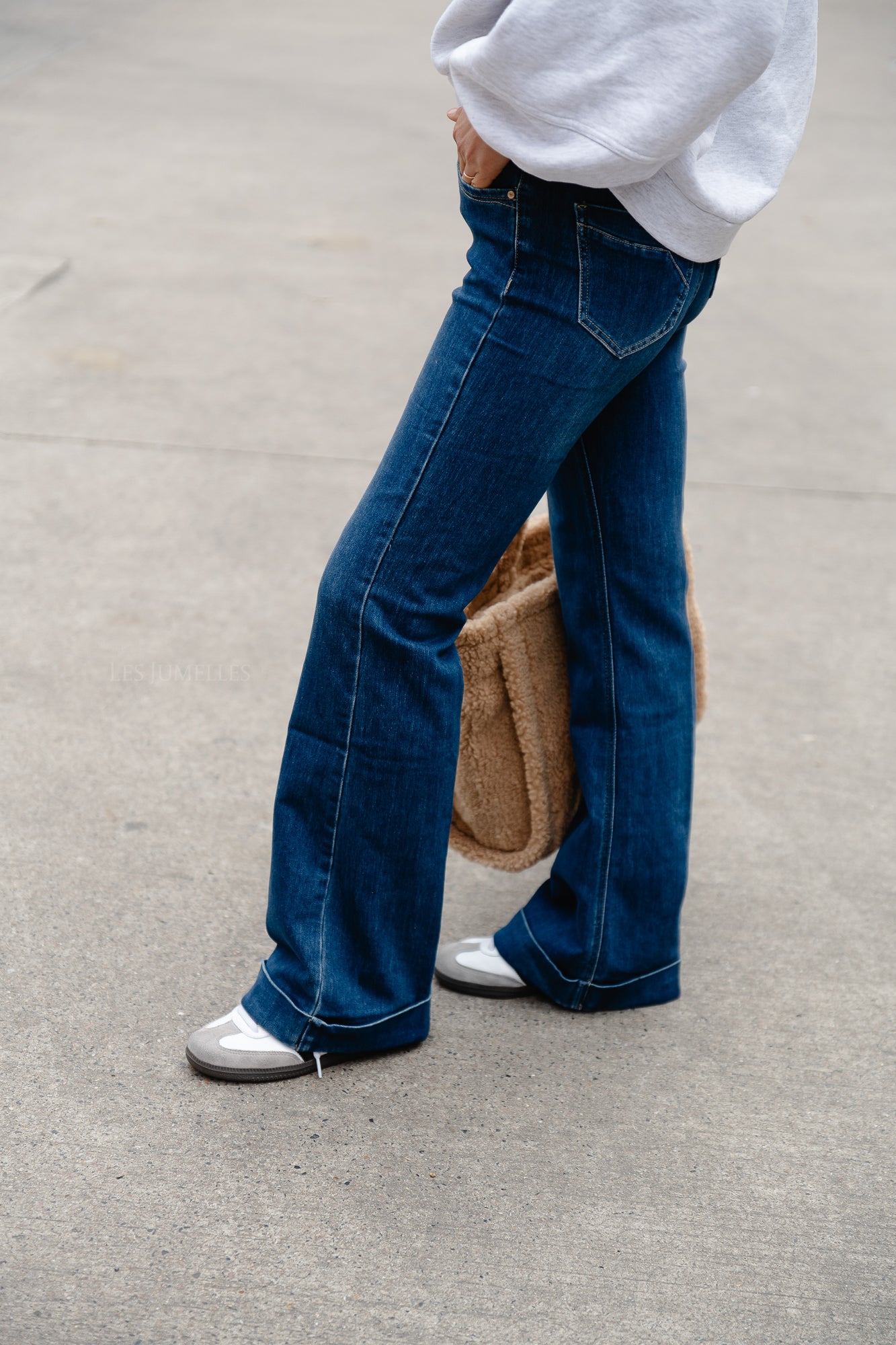 <tc>Demi Schlaghose aus Denim dunkelblau</tc>