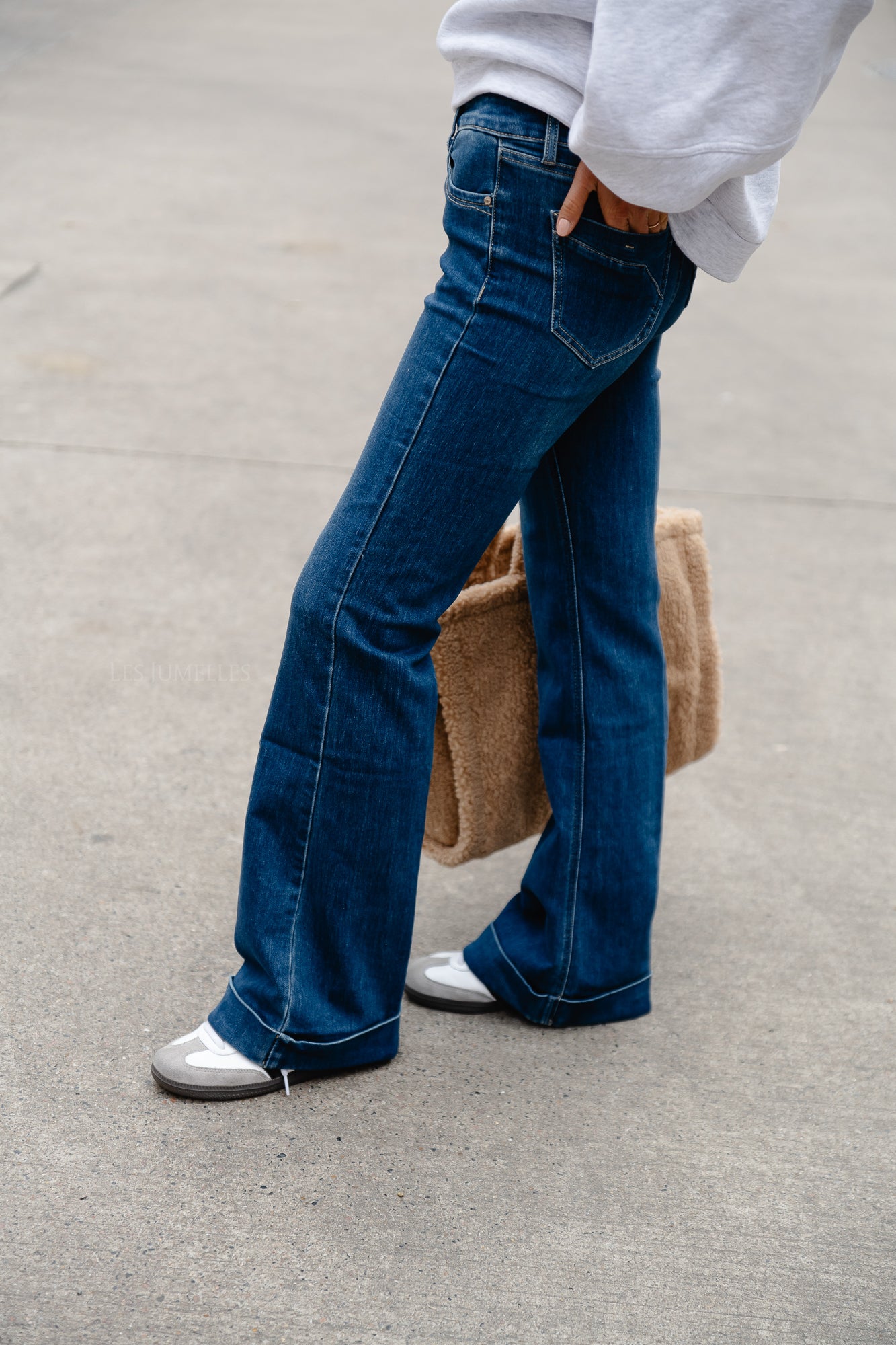 <tc>Demi Schlaghose aus Denim dunkelblau</tc>