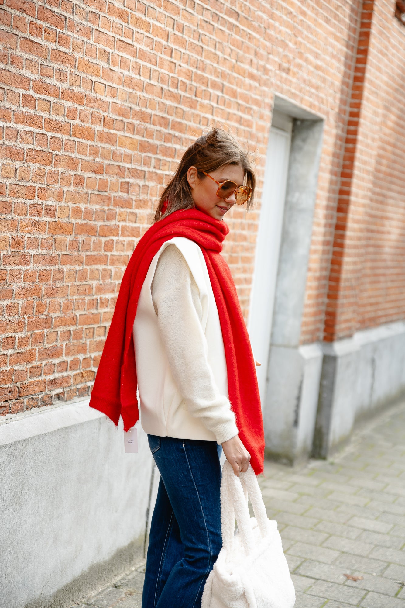 Sofia scarf red