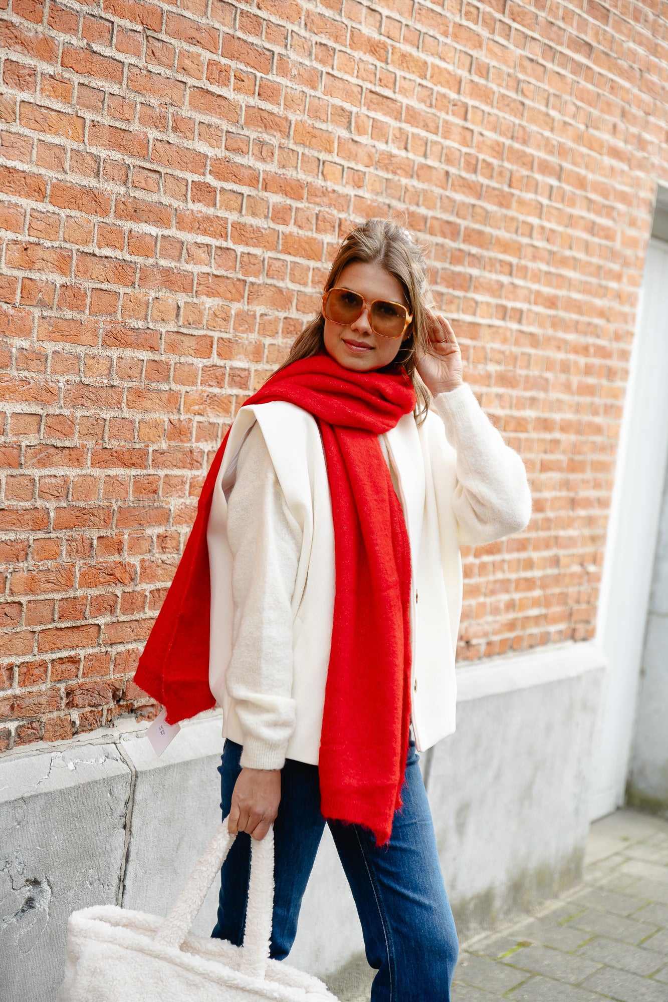 Sofia scarf red