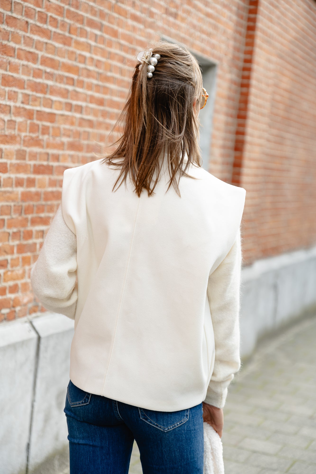<tc>Veste sans manches Jessie écru</tc>