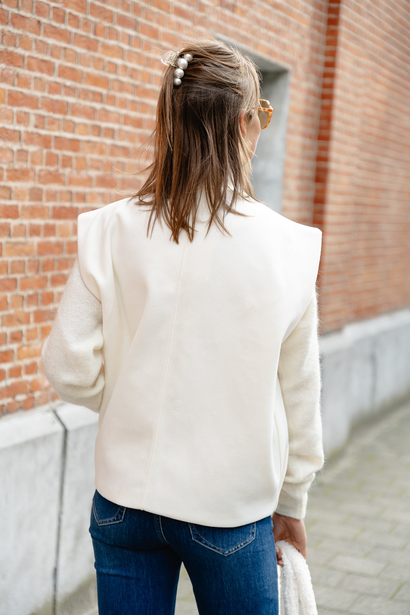 <tc>Veste sans manches Jessie écru</tc>