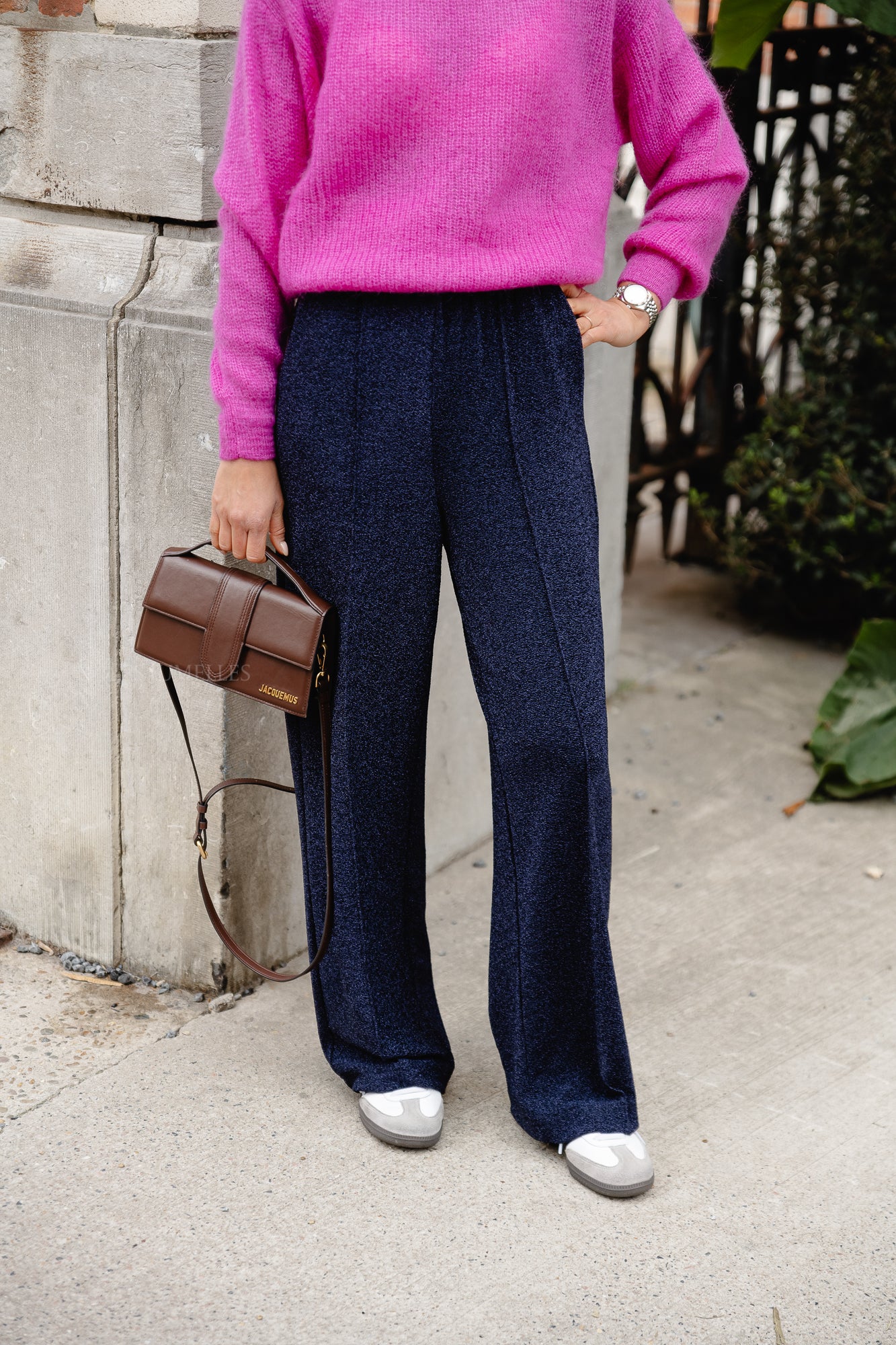 YASDisna HW pant dress blues