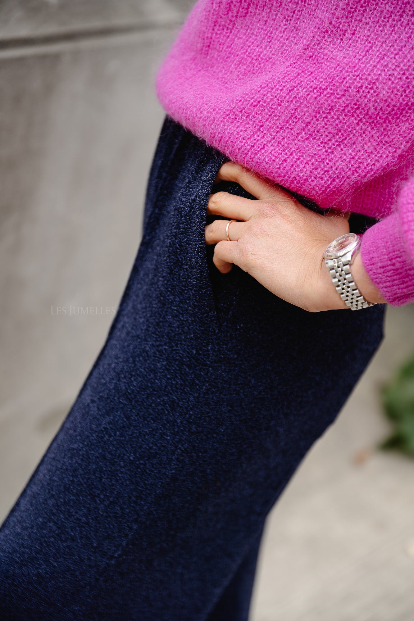 YASDisna HW pant dress blues