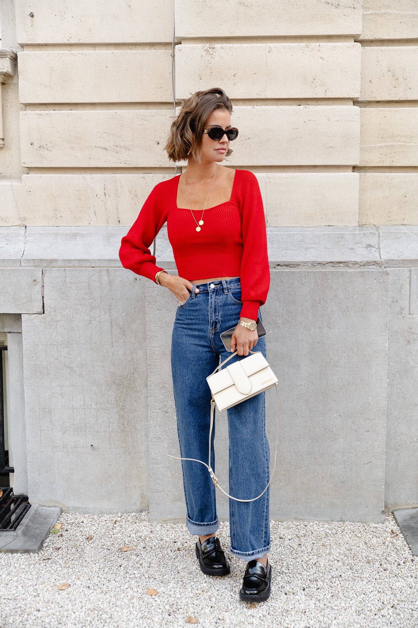 Kaylee knitted top red