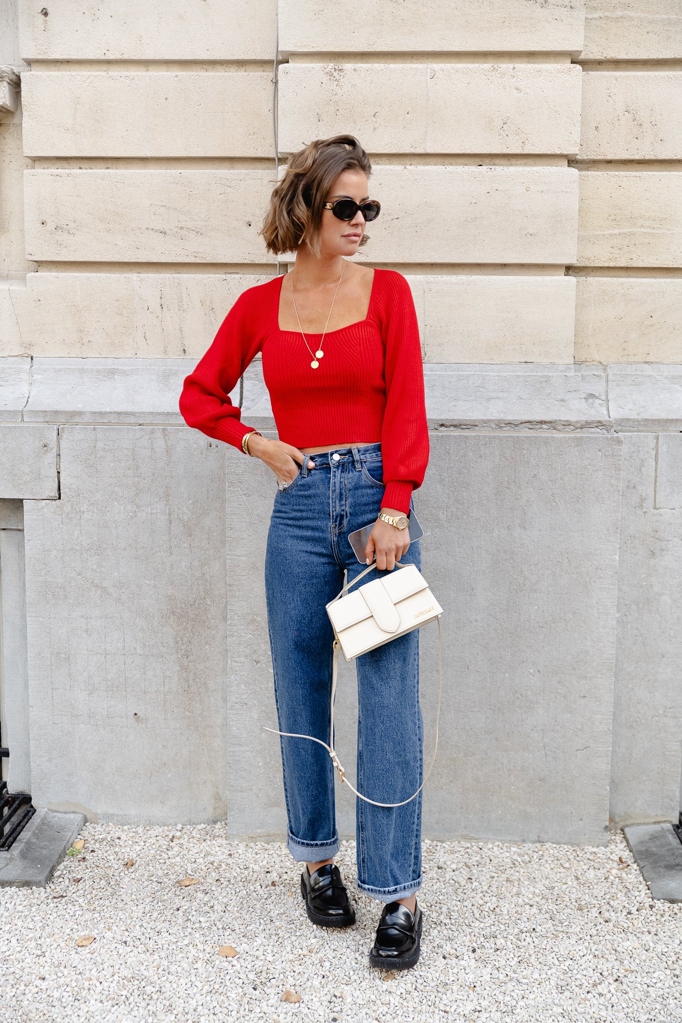 Kaylee knitted top red
