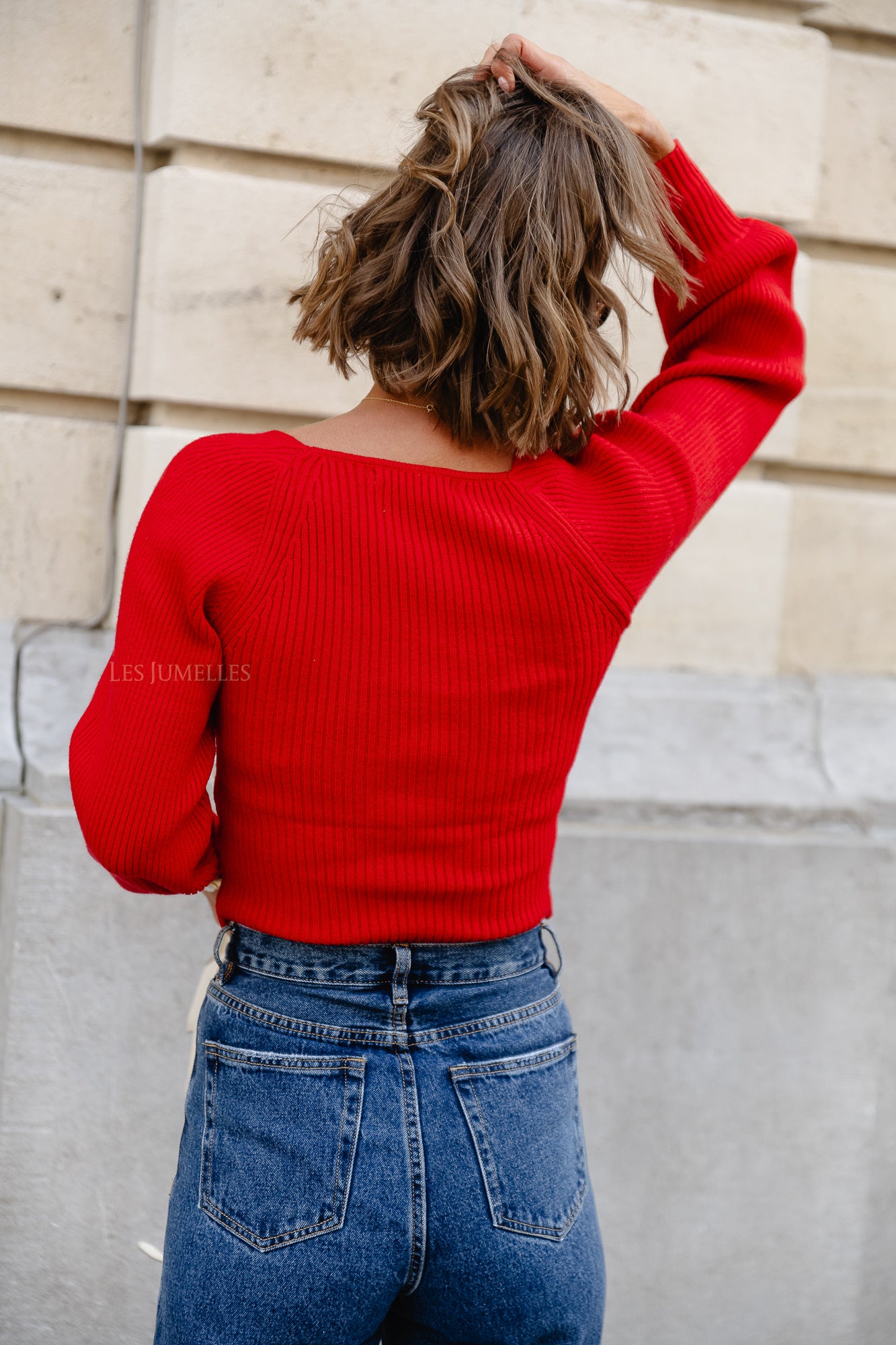 Kaylee knitted top red