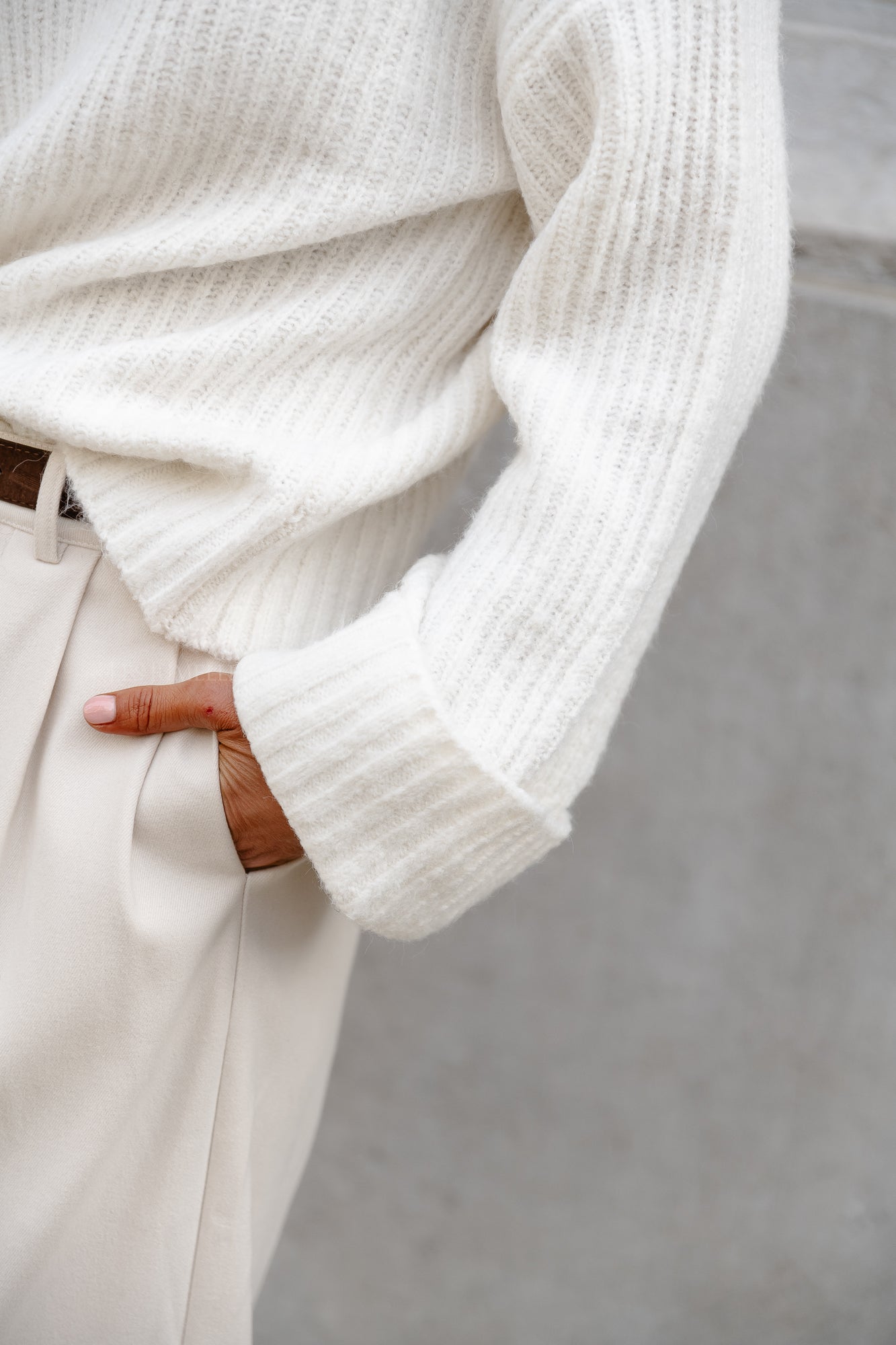 Lynn knitted jumper ecru