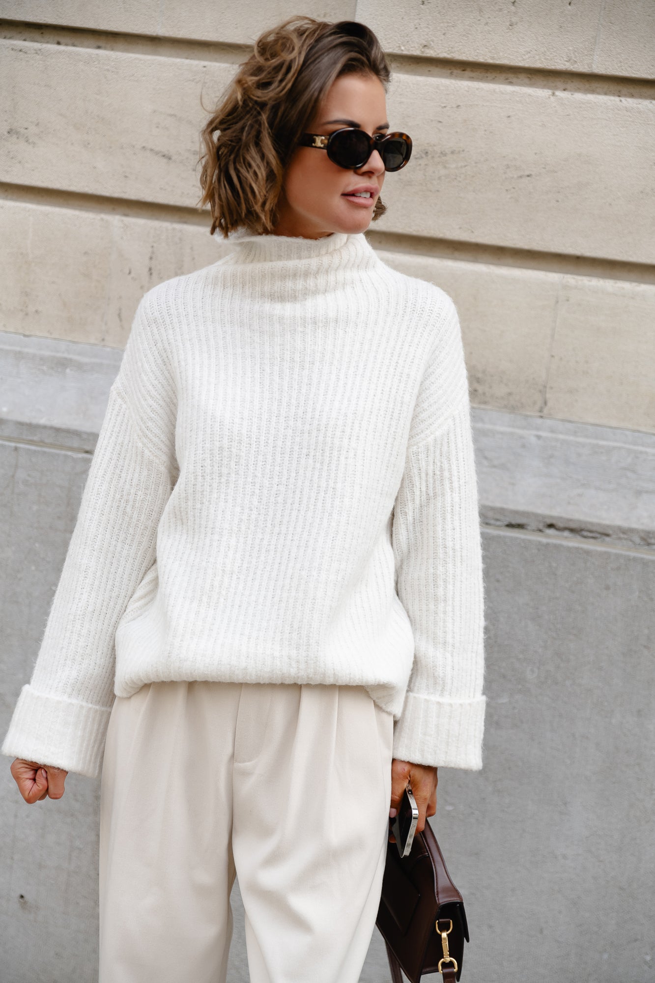 Lynn knitted jumper ecru
