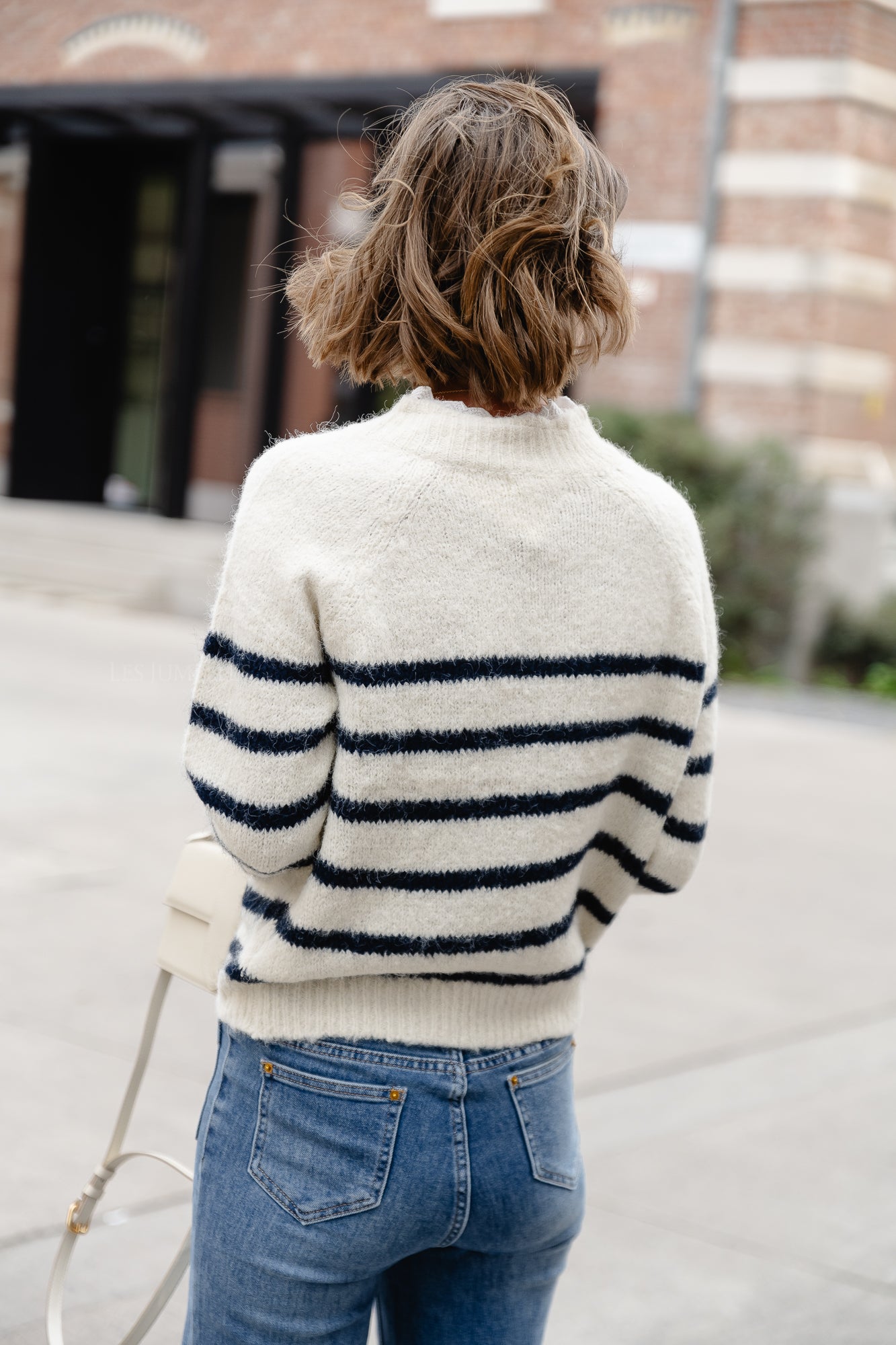 Cindy striped jumper beige