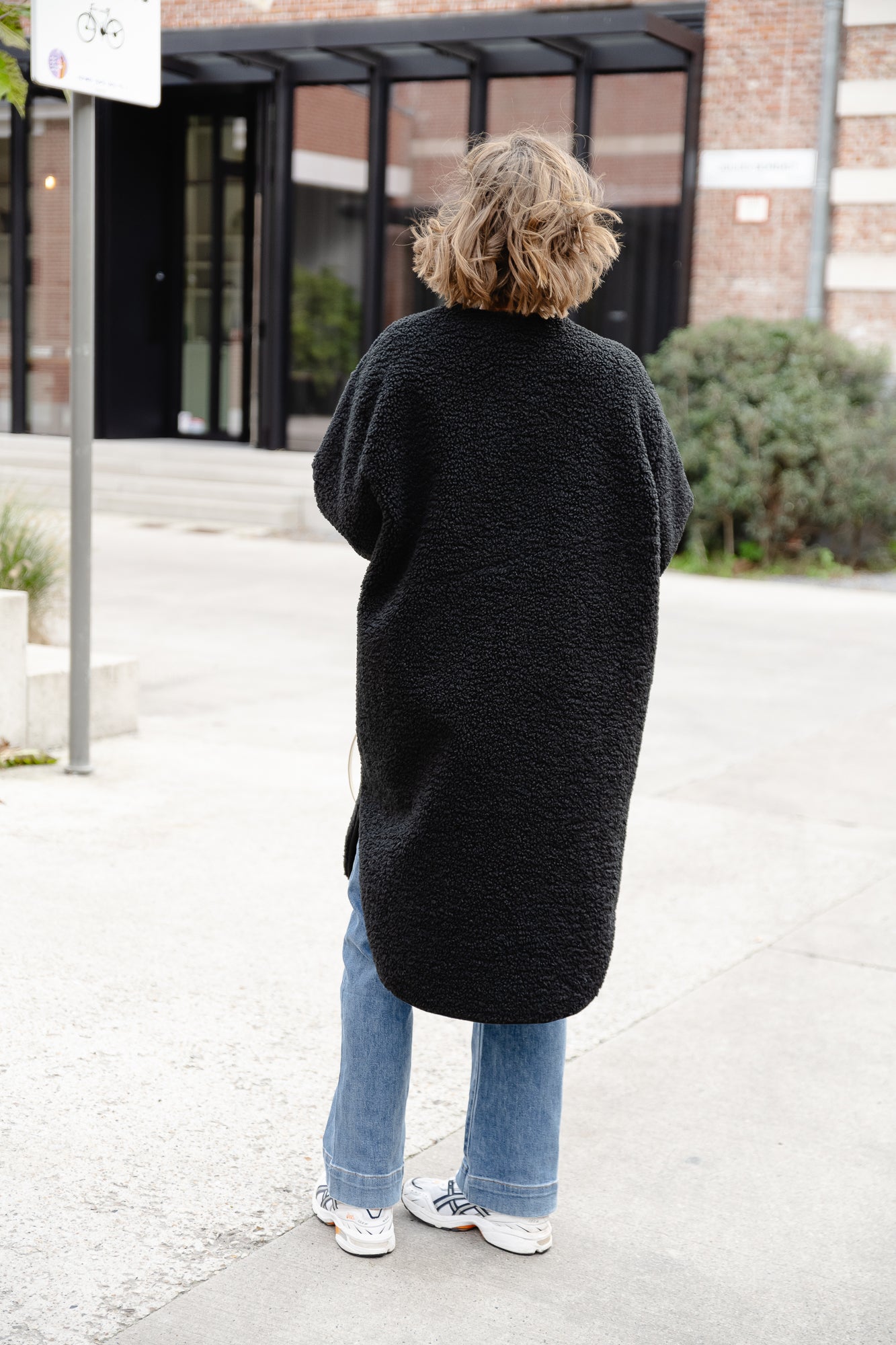 Manteau teddy Emma noir