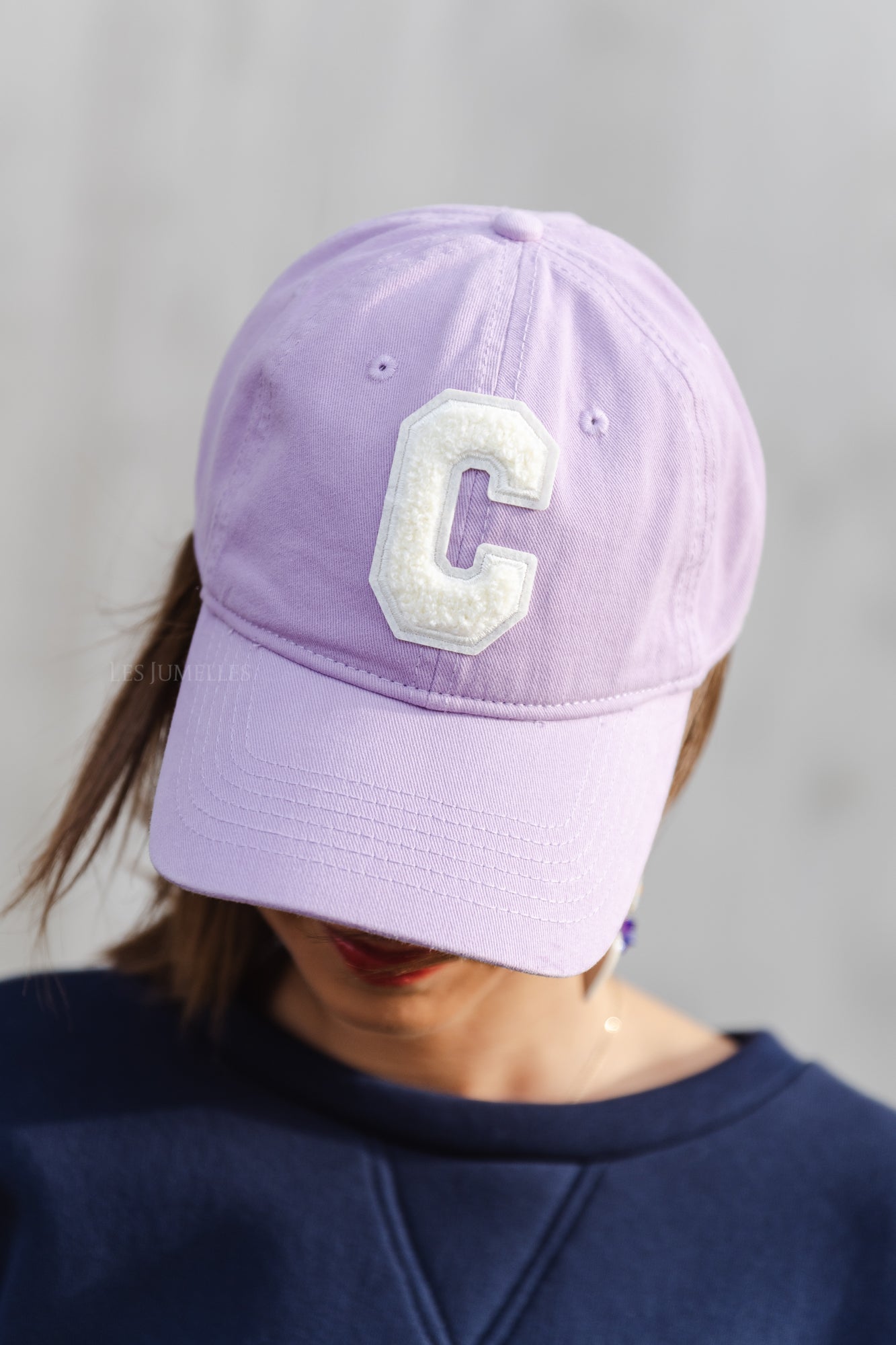 'C' cap denim lilac