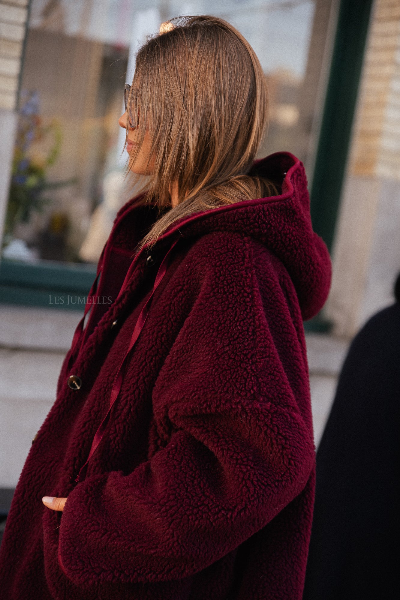Veste Teddy Briar bordeaux