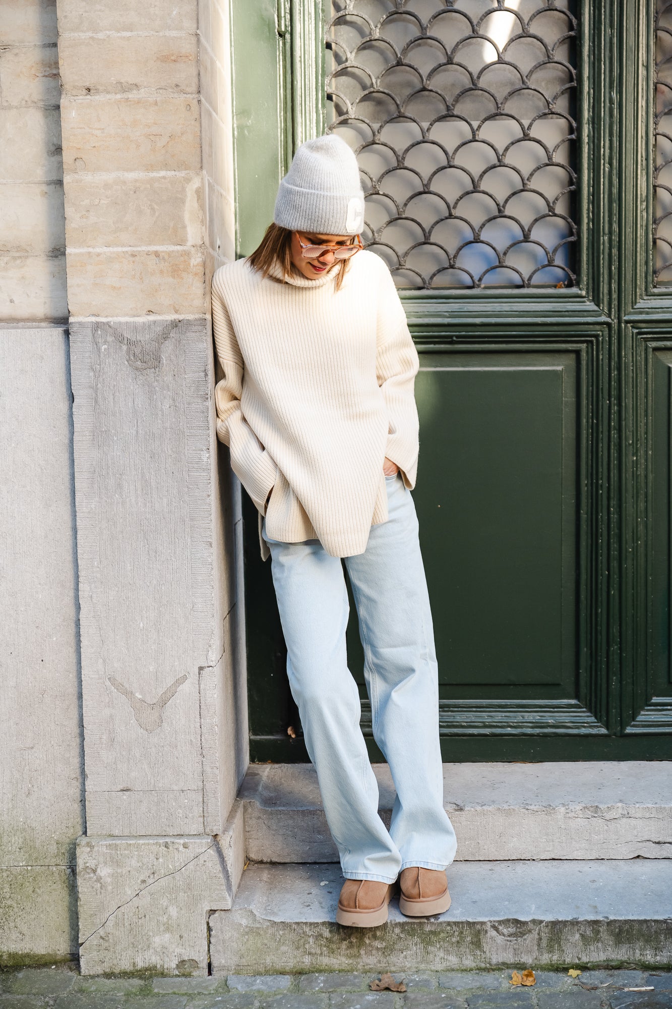 SLFMary tricot long col roulé bouleau