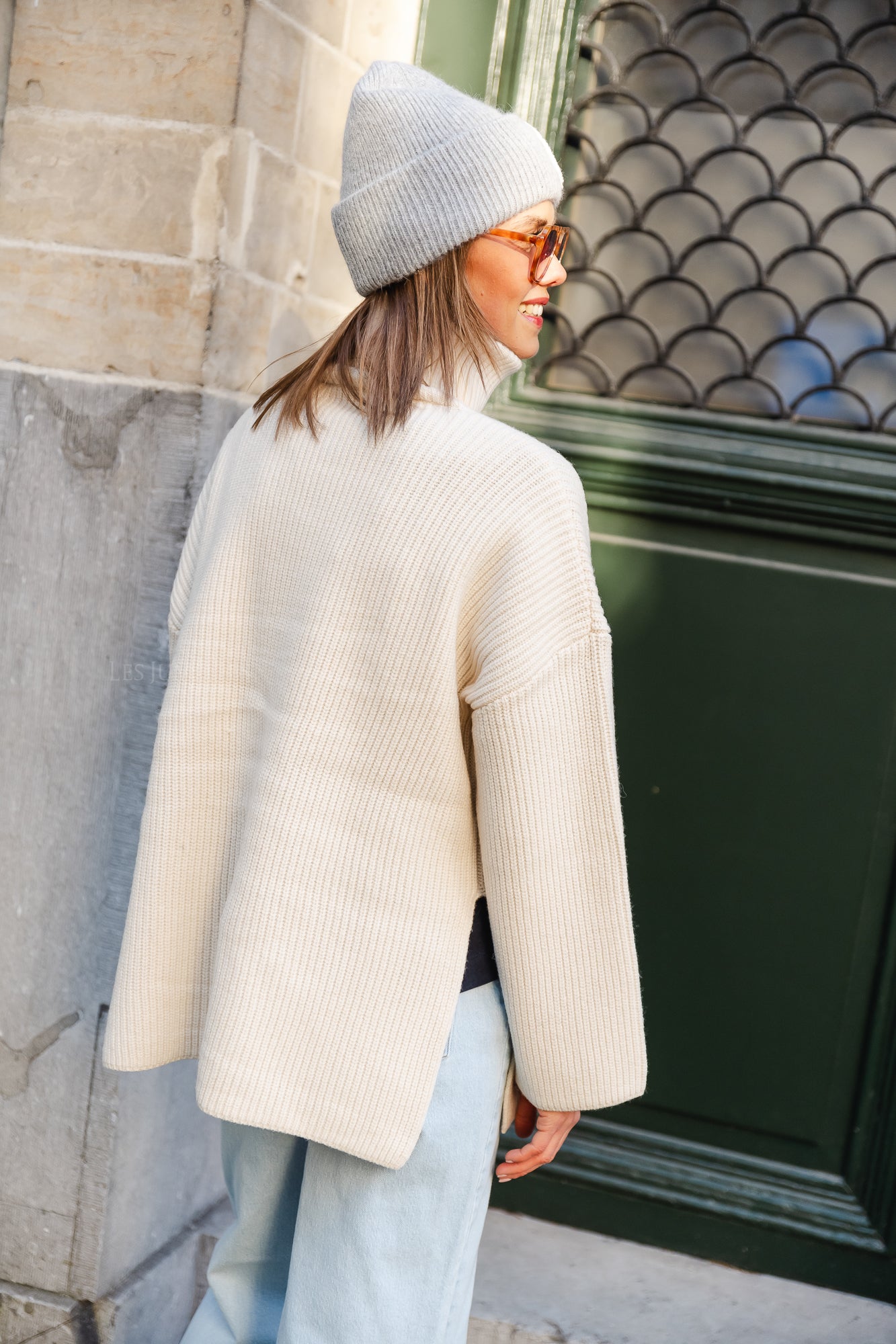 SLFMary tricot long col roulé bouleau