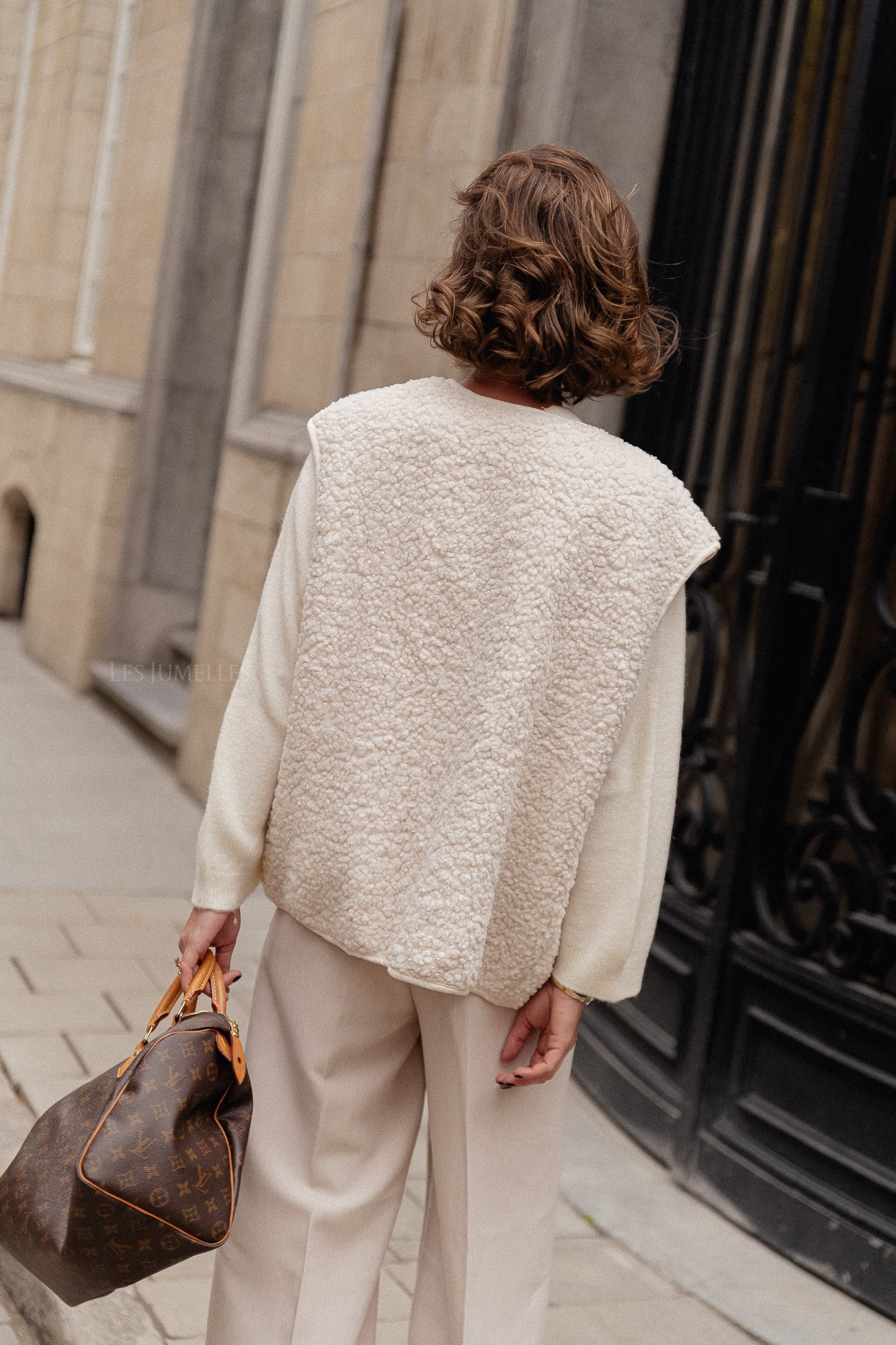 Daina-Teddyweste off white