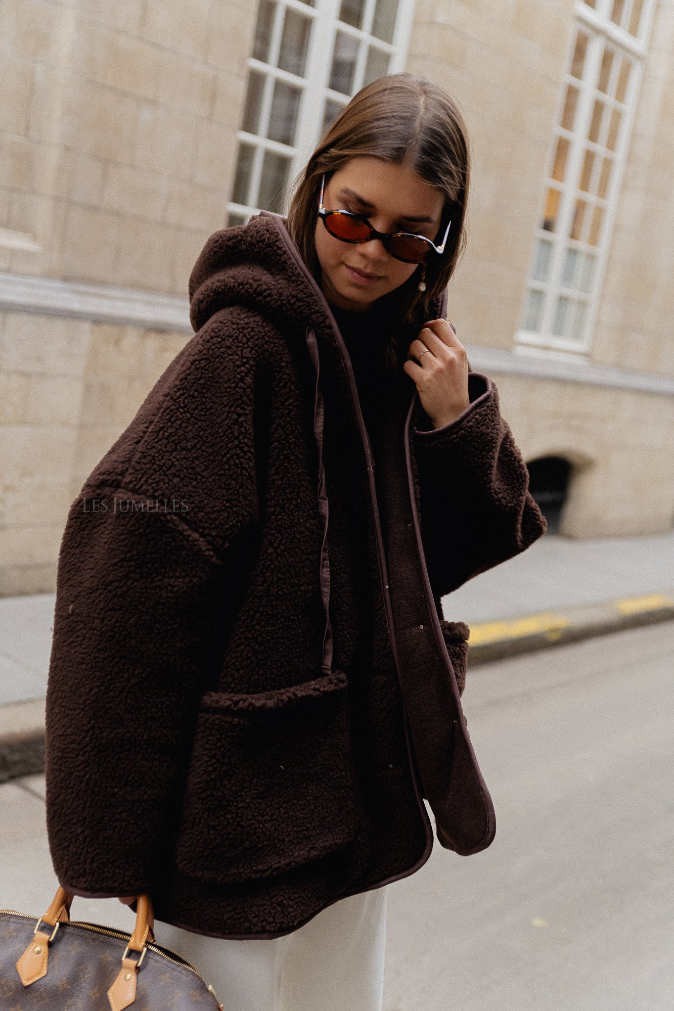 Briar Teddy-Jacke Schokolade braun