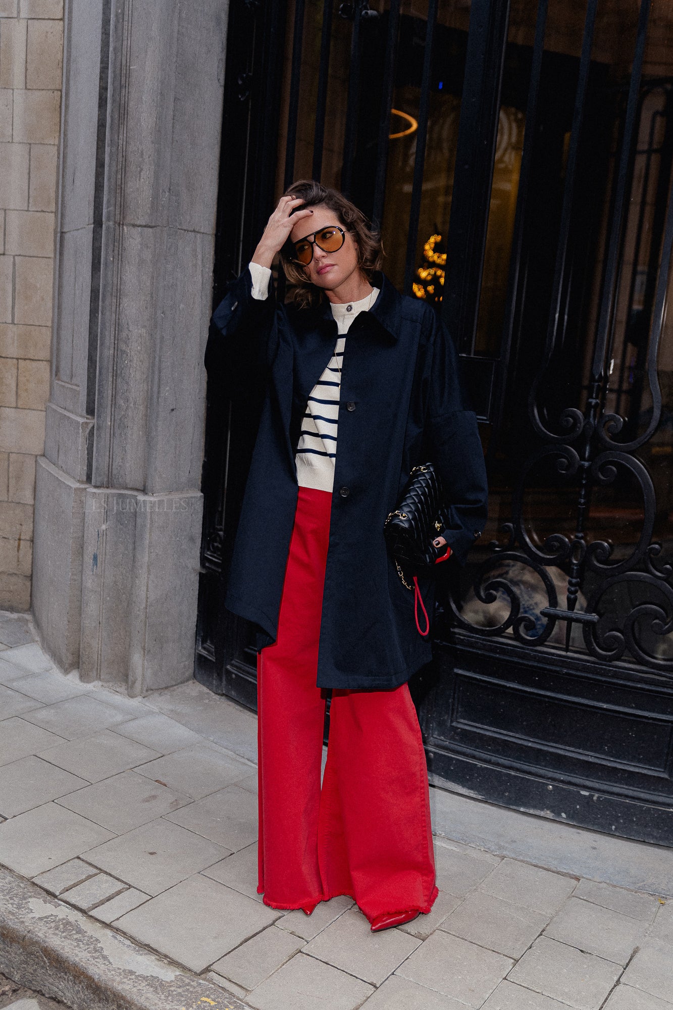 Elise Oversized Trenchcoat in Mitternachtsblau