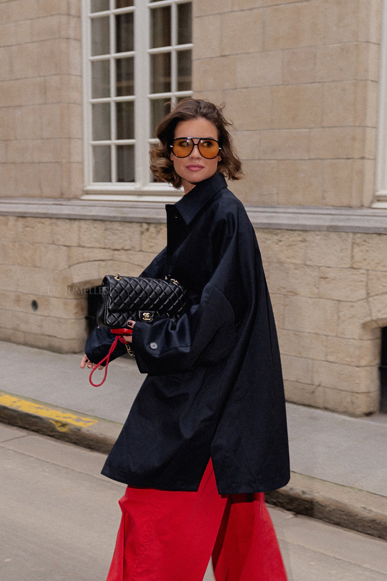 Elise Oversized Trenchcoat in Mitternachtsblau