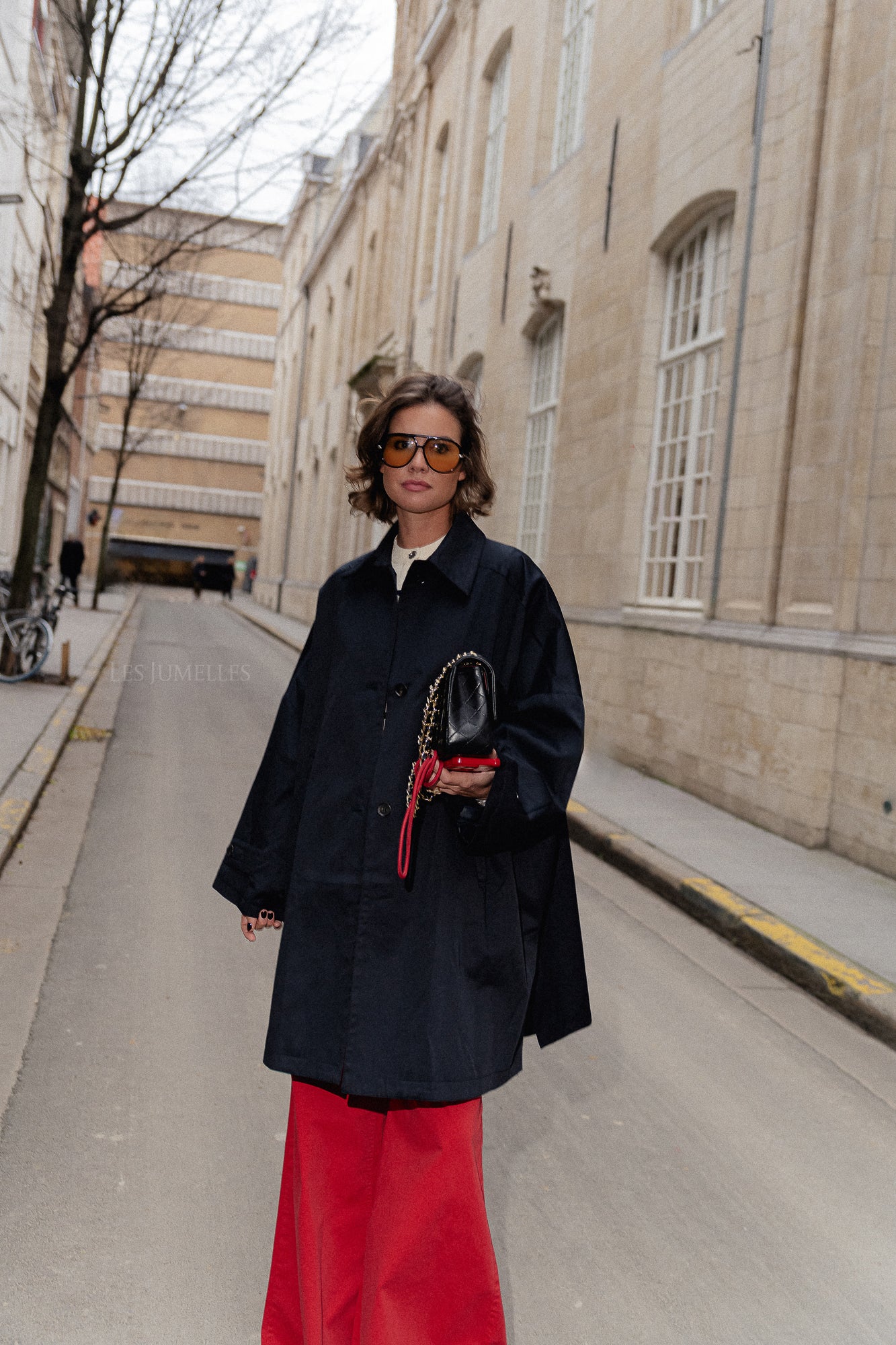 Elise Oversized Trenchcoat in Mitternachtsblau