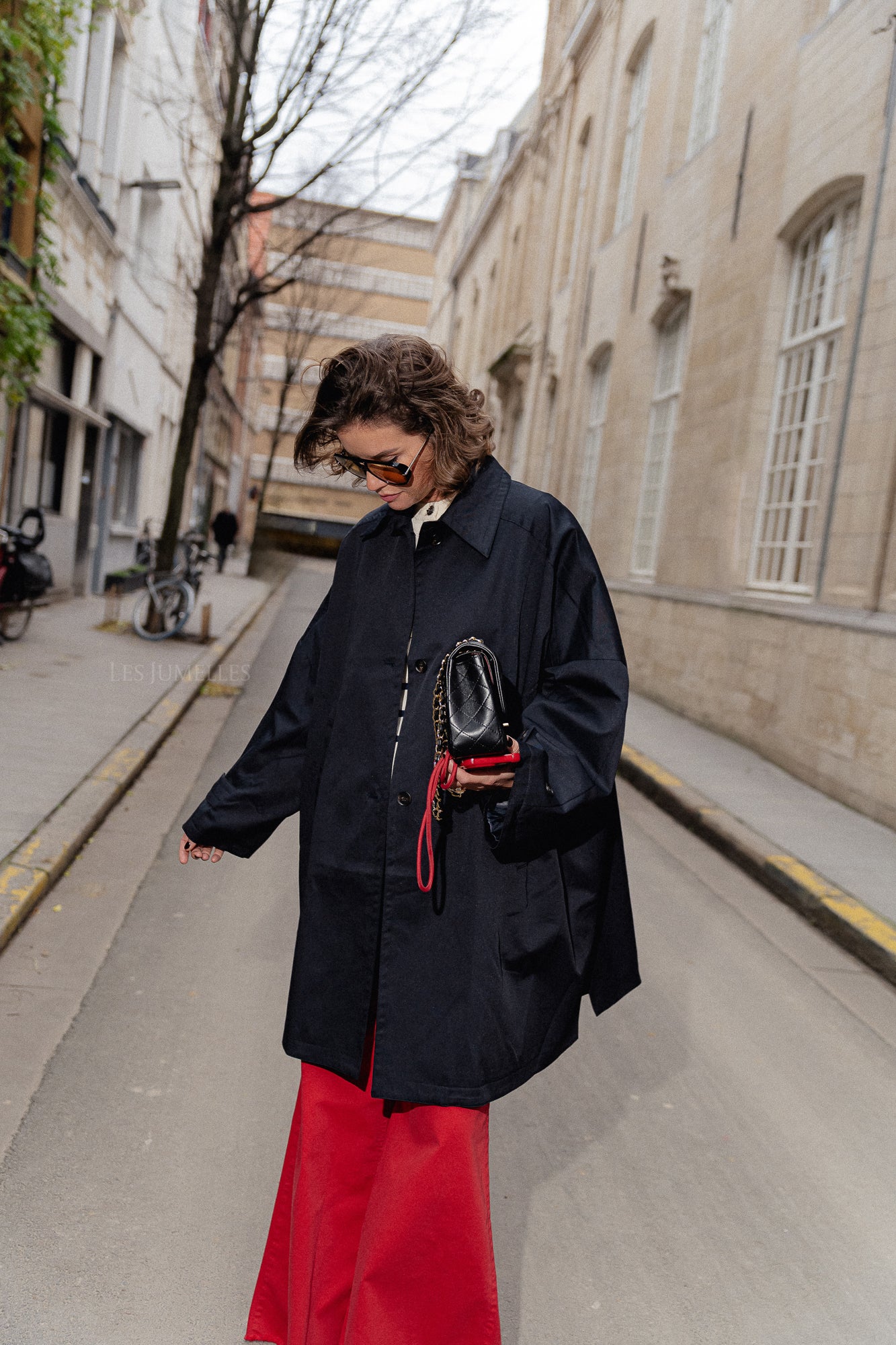 Elise Oversized Trenchcoat in Mitternachtsblau