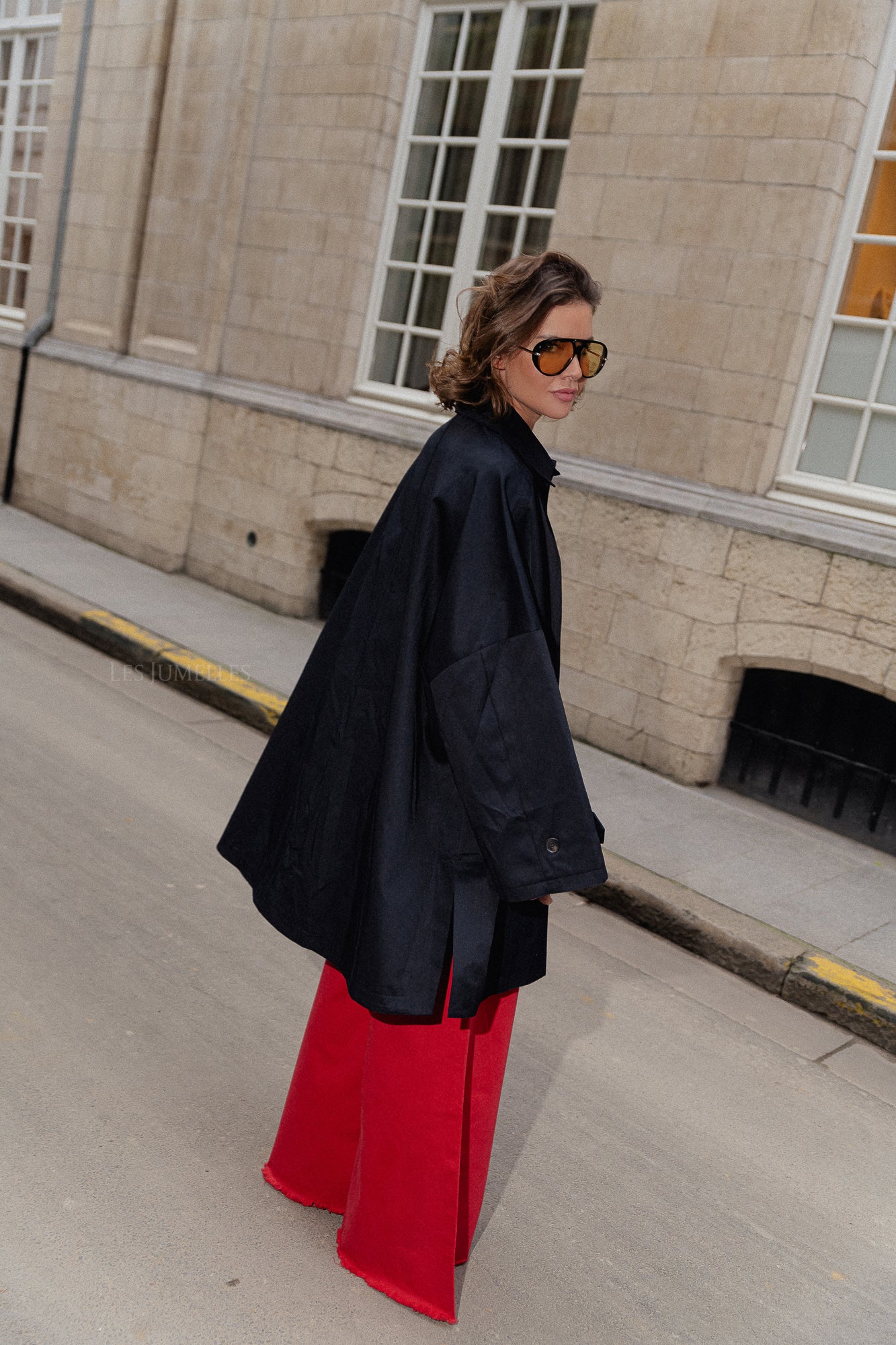 Elise Oversized Trenchcoat in Mitternachtsblau
