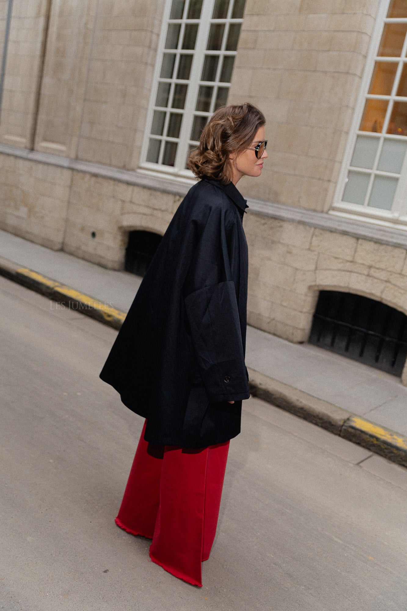 Elise Oversized Trenchcoat in Mitternachtsblau