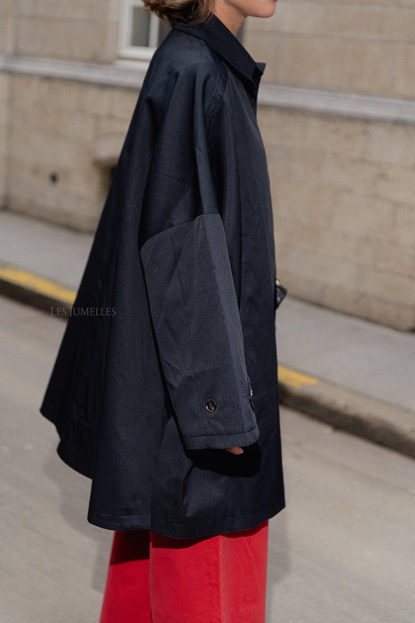 Elise Oversized Trenchcoat in Mitternachtsblau