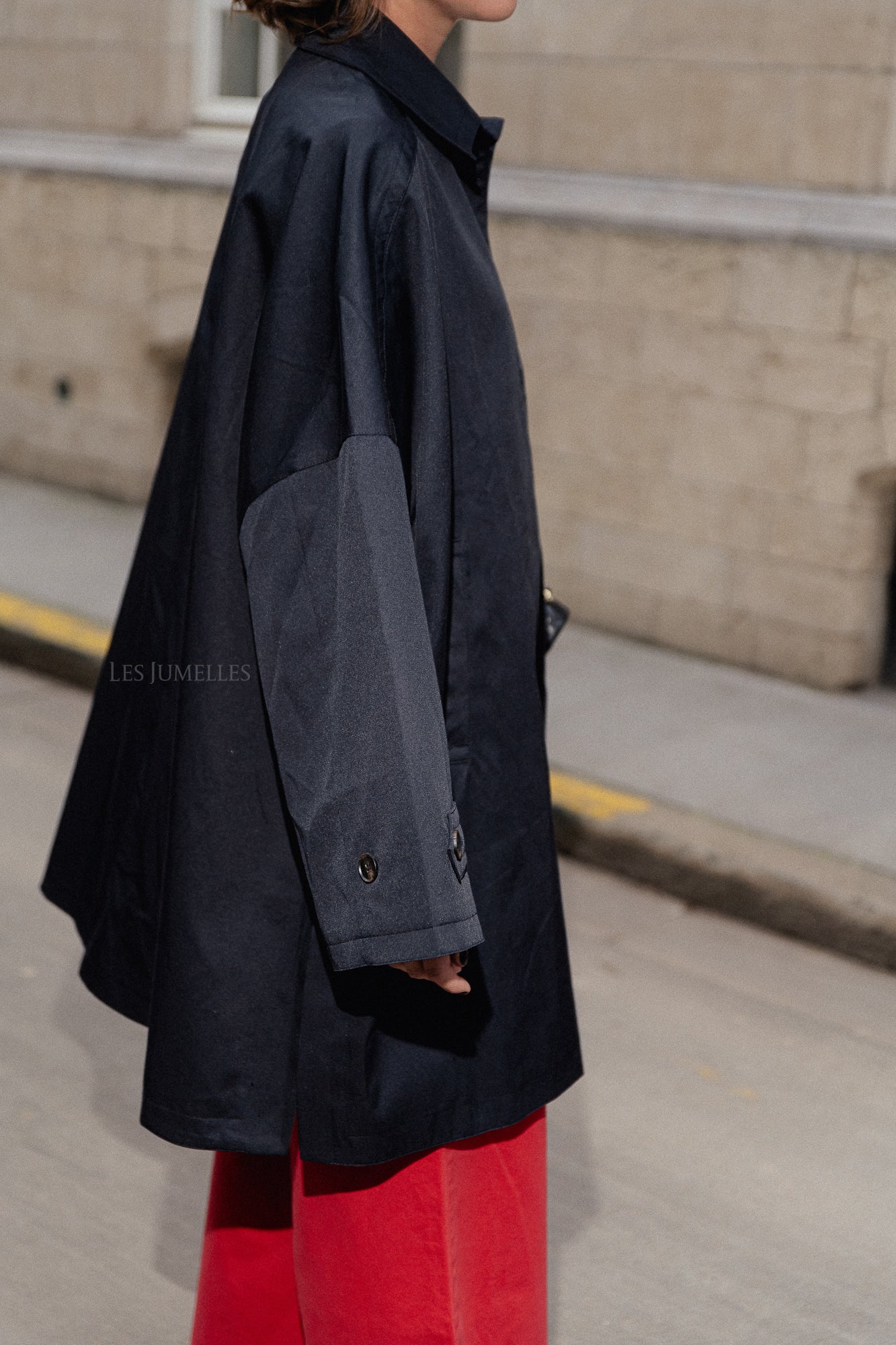 Elise Oversized Trenchcoat in Mitternachtsblau