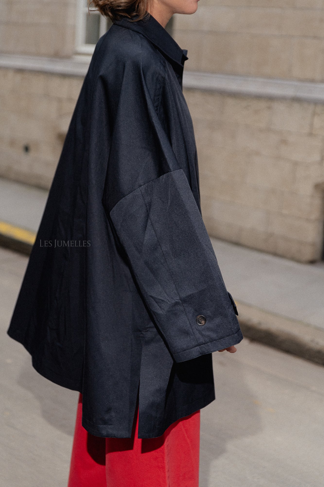 Elise Oversized Trenchcoat in Mitternachtsblau