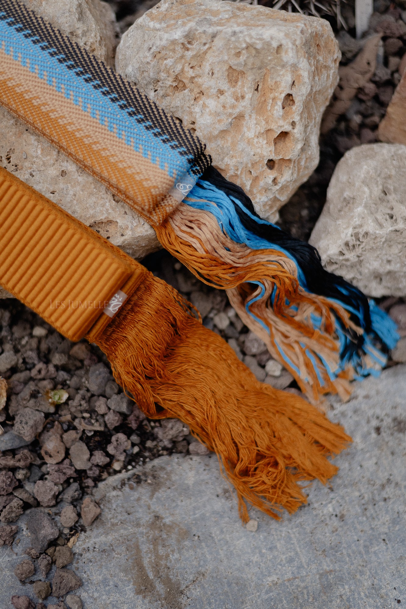 Belt 1 camel/blue