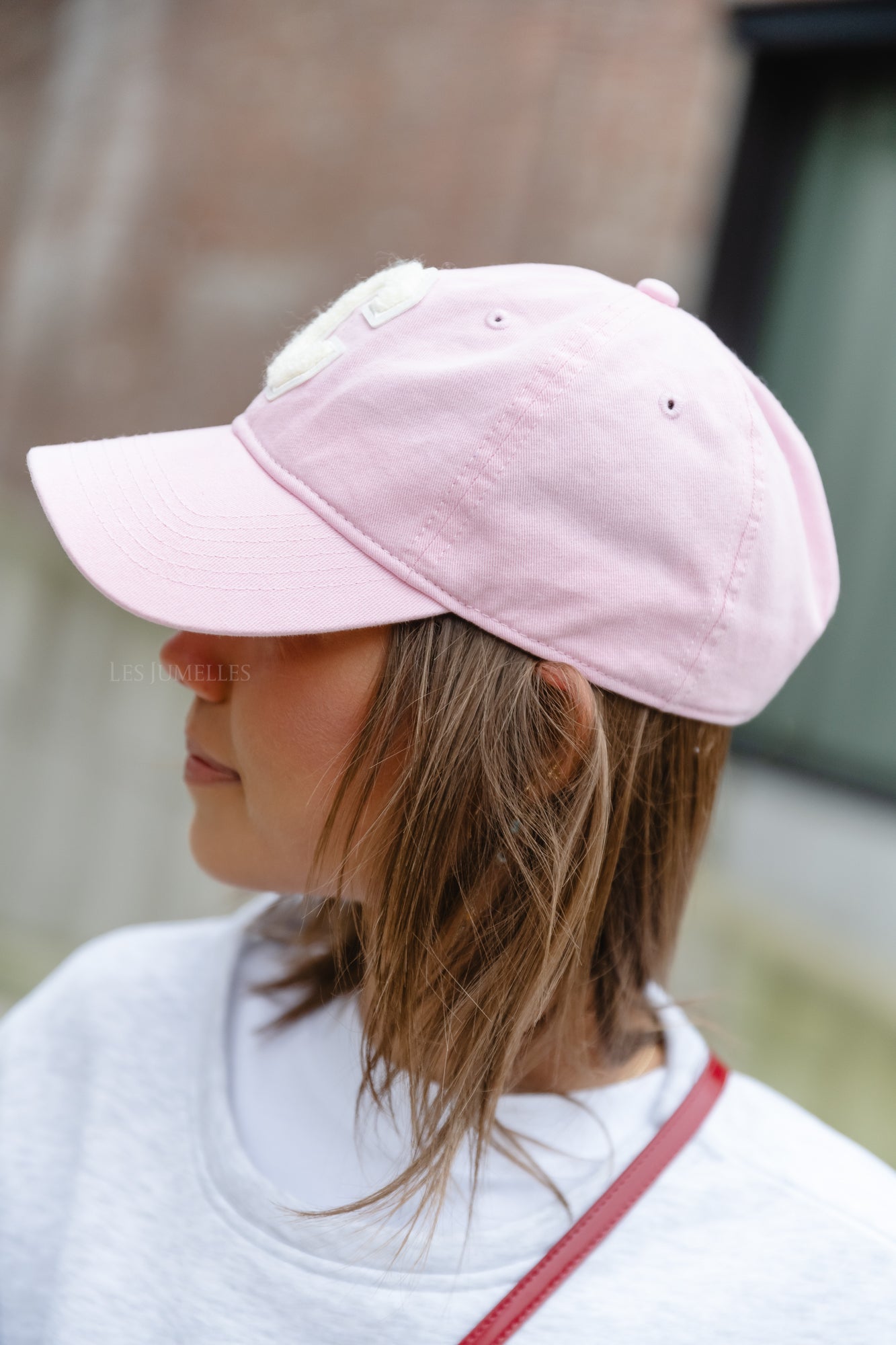 'C' cap denim pink