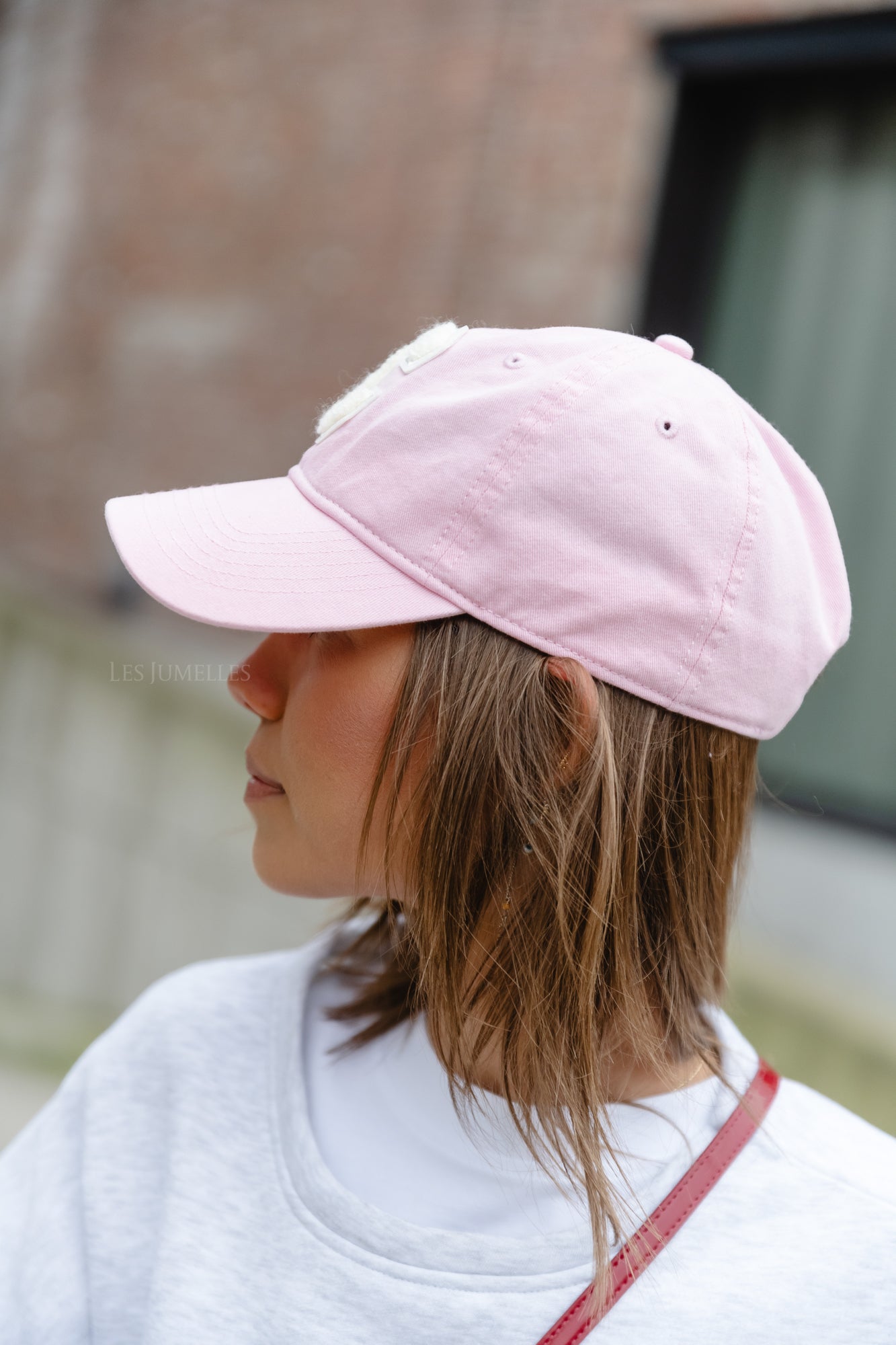 'C' cap denim pink