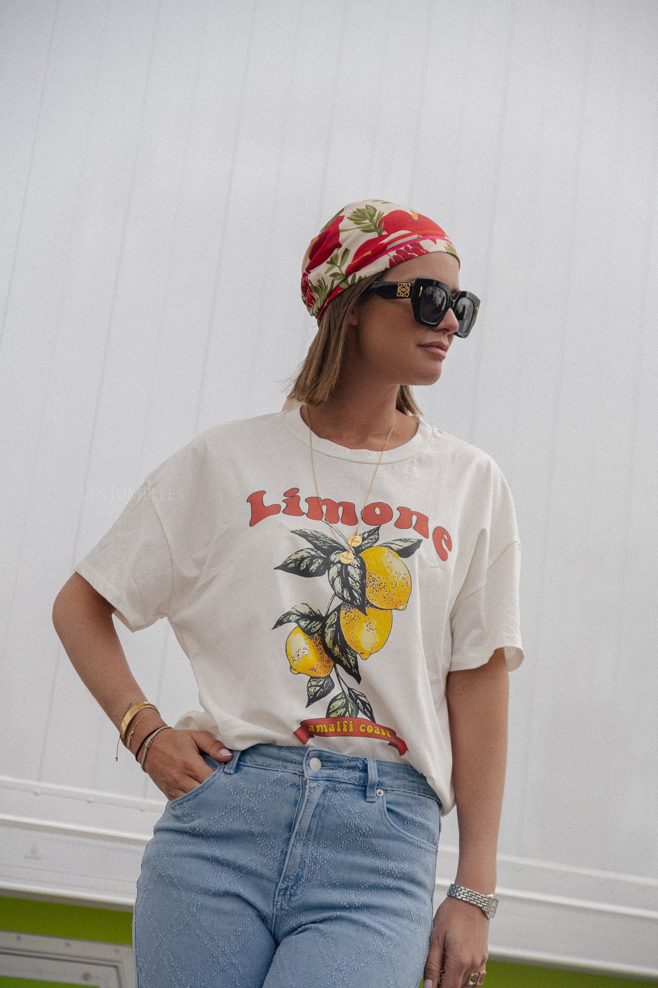 T-shirt côte amalfitaine blanc